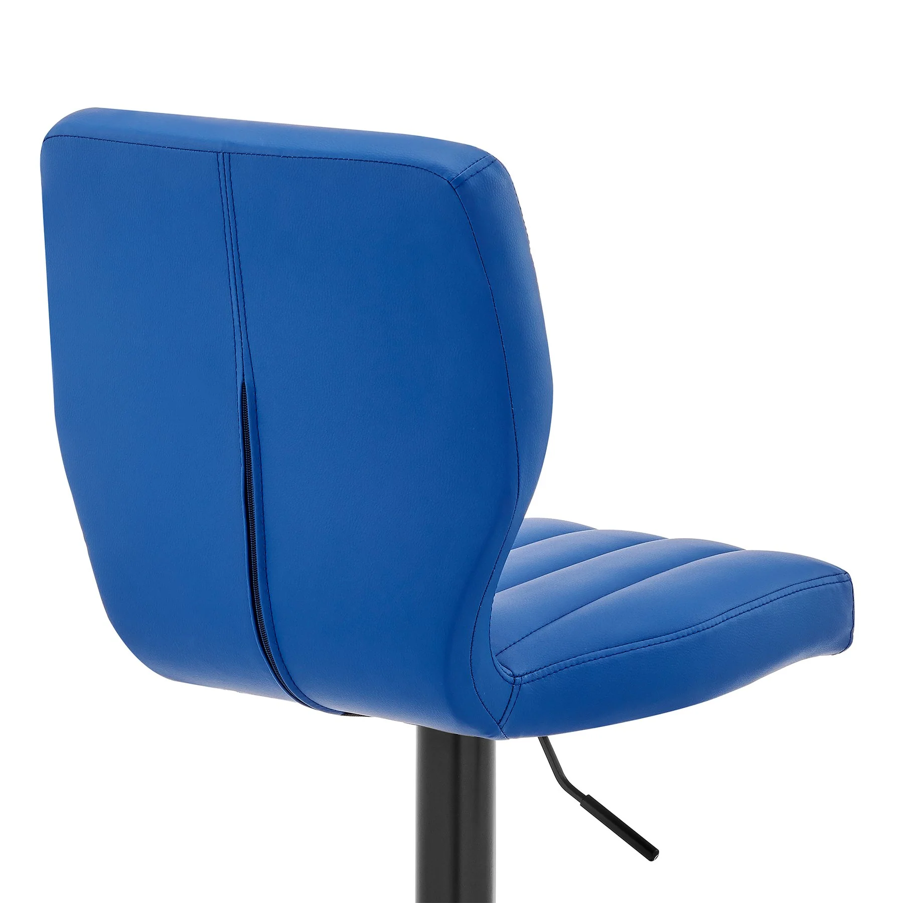 Bardot Adjustable Height Blue Faux Leather Swivel Bar Stool - Image 7