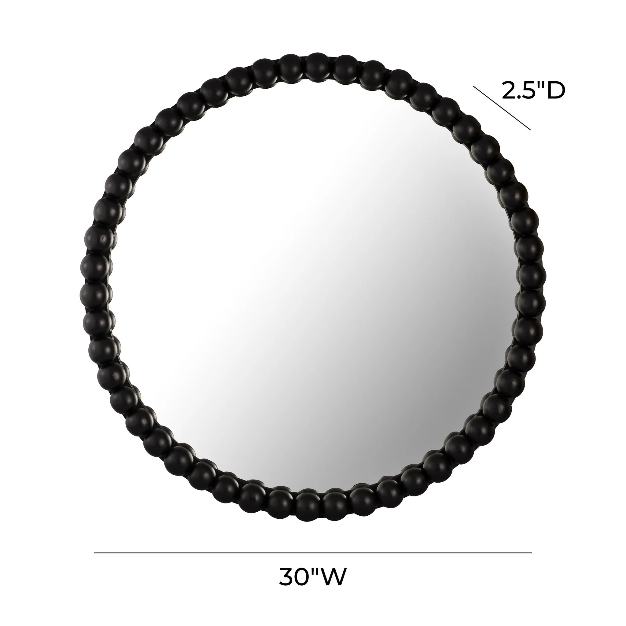Baria Black Wooden Mirror - Image 6