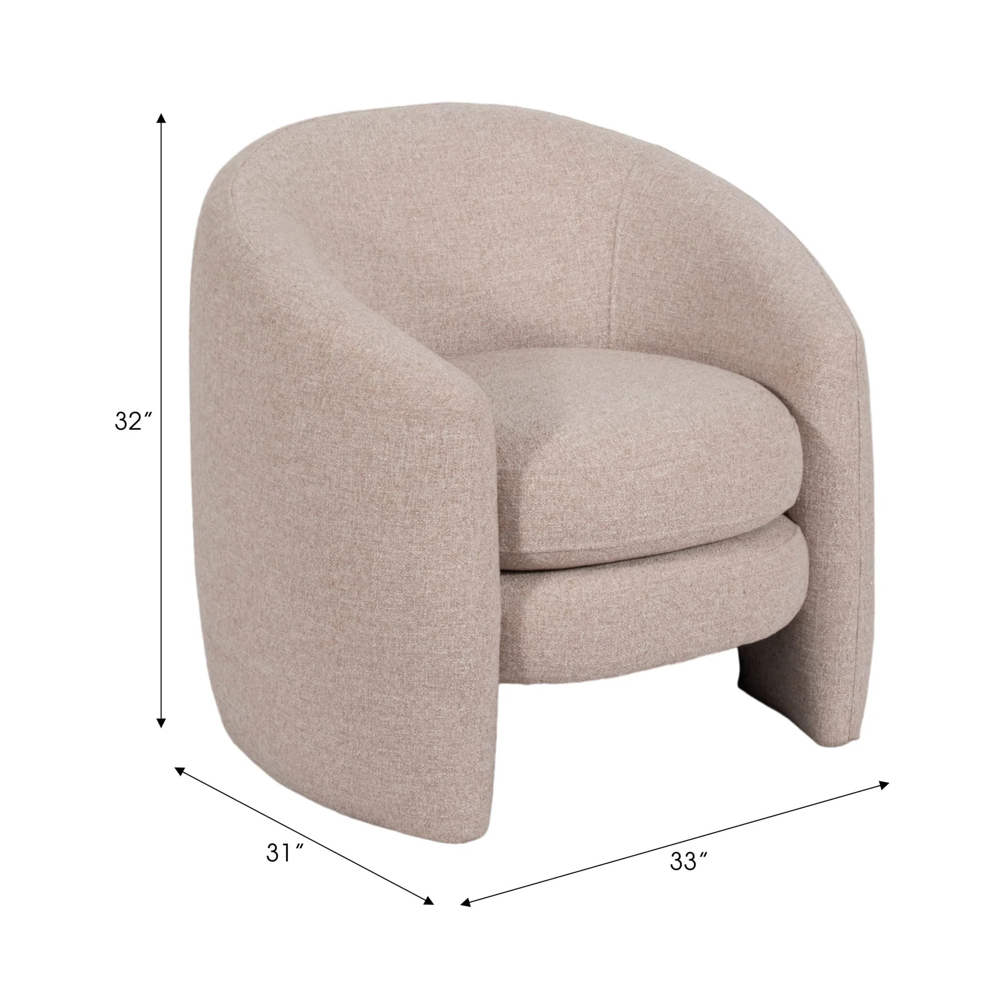 Barrel Arm Chair, Beige - Image 7