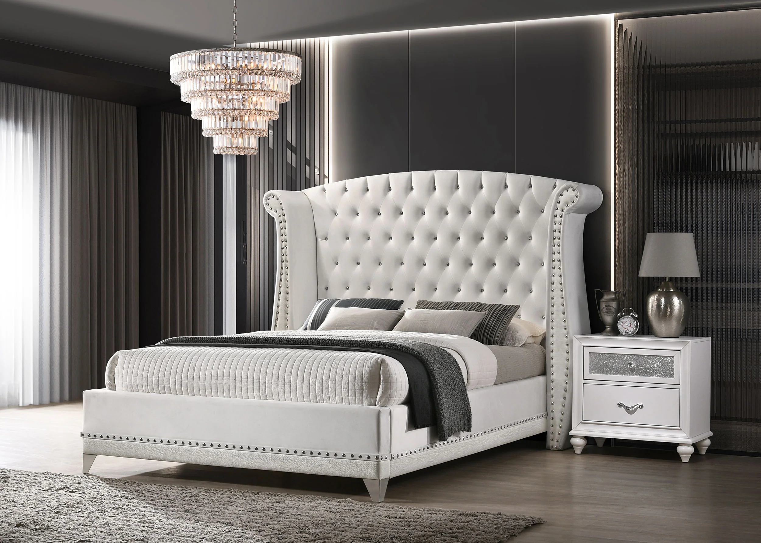 Barzini Wingback Platform Bed - Image 17