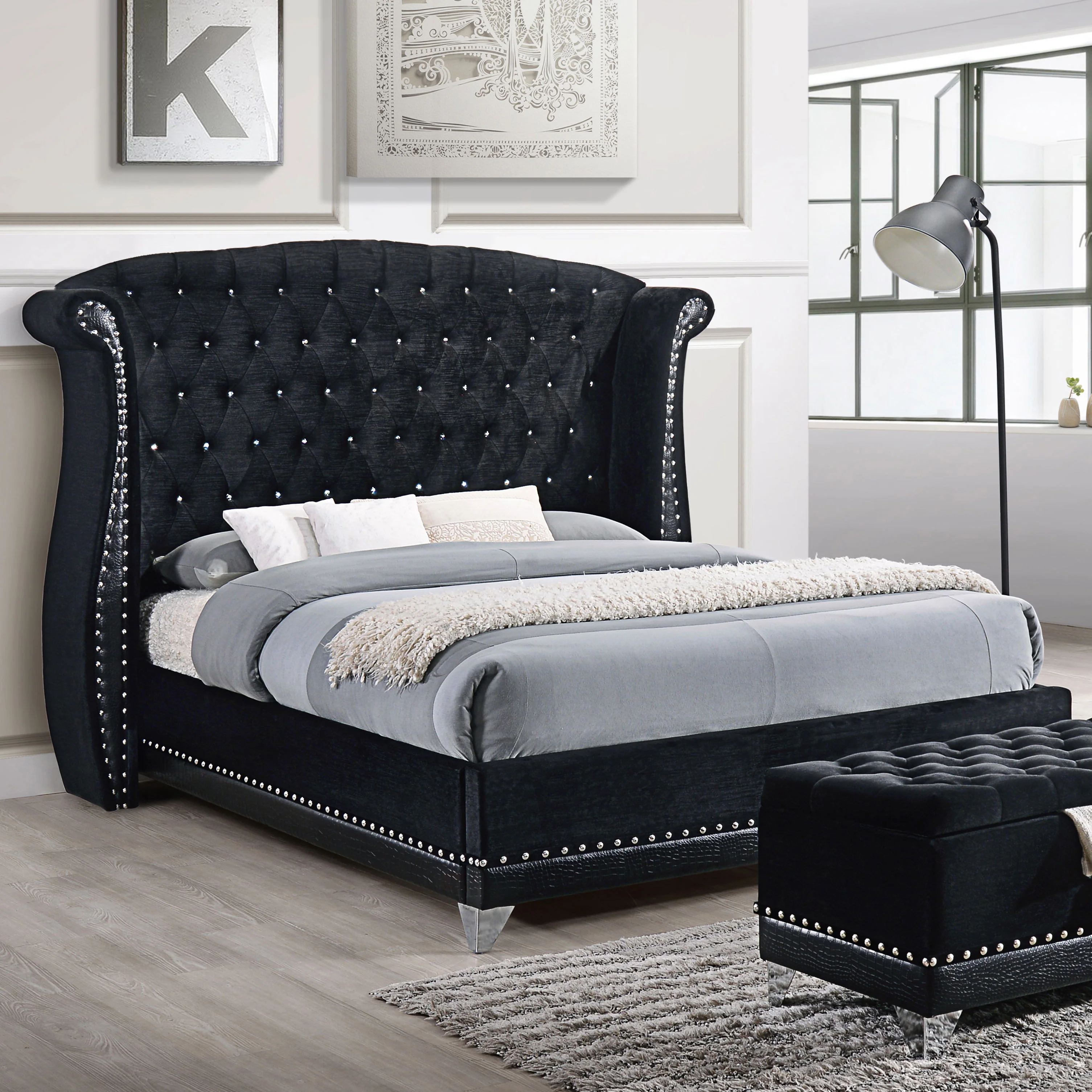 Barzini Wingback Platform Bed - Image 6