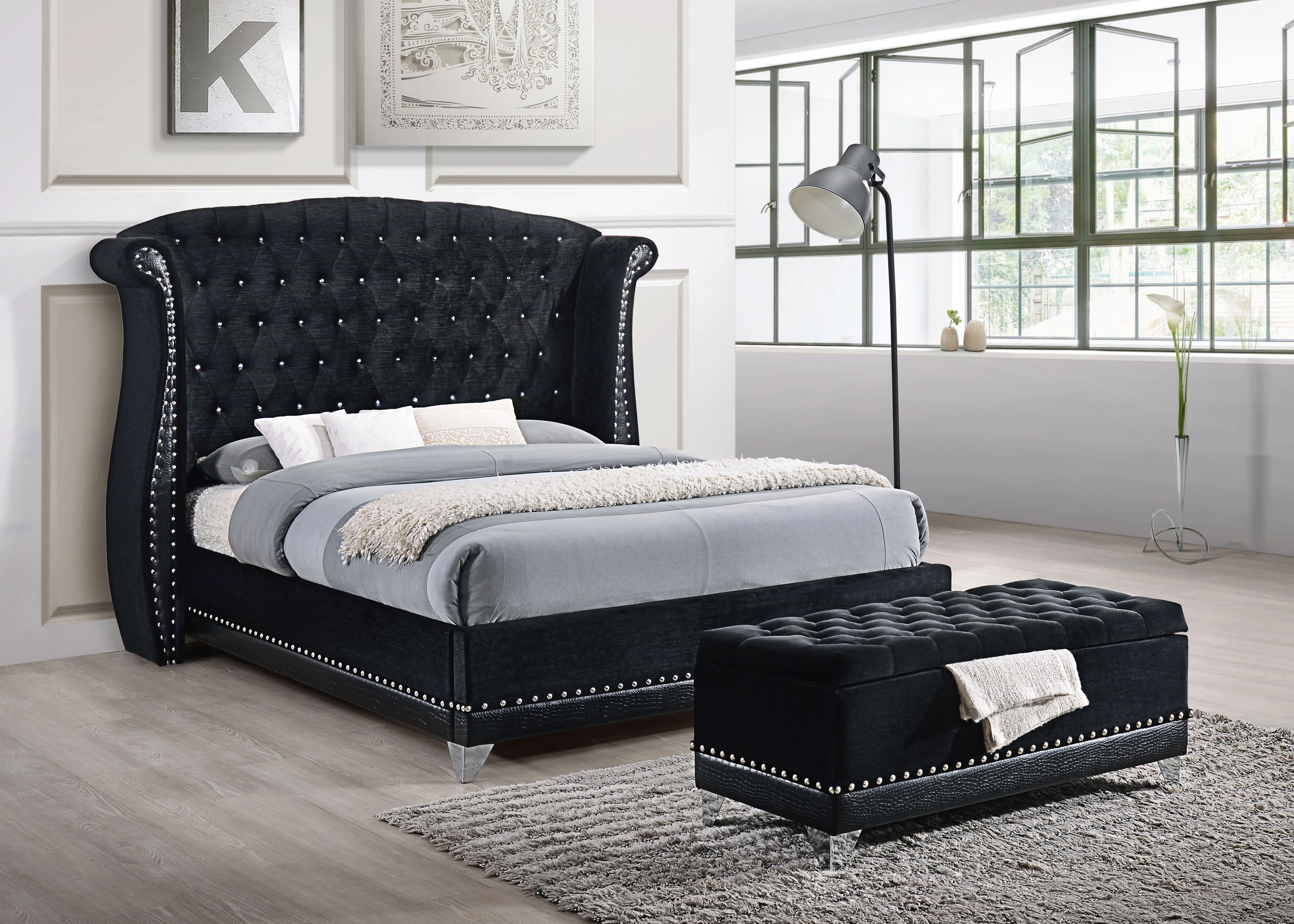 Barzini Wingback Platform Bed - Image 8