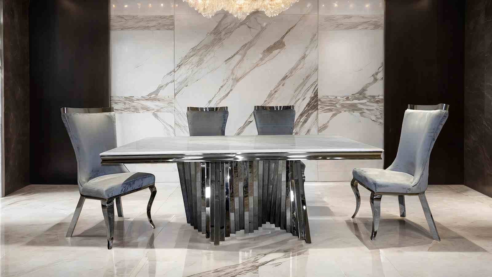 Basilicata Dining Table, Chrome - Image 2