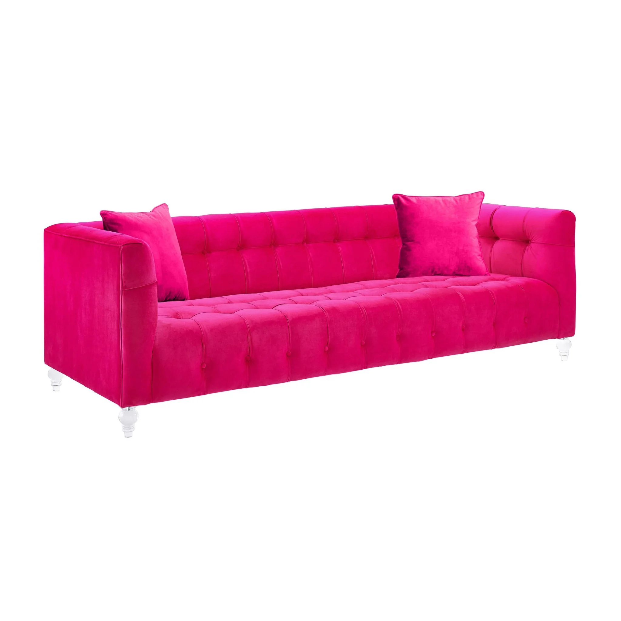 Bea Hot Pink Velvet Sofa - Image 3