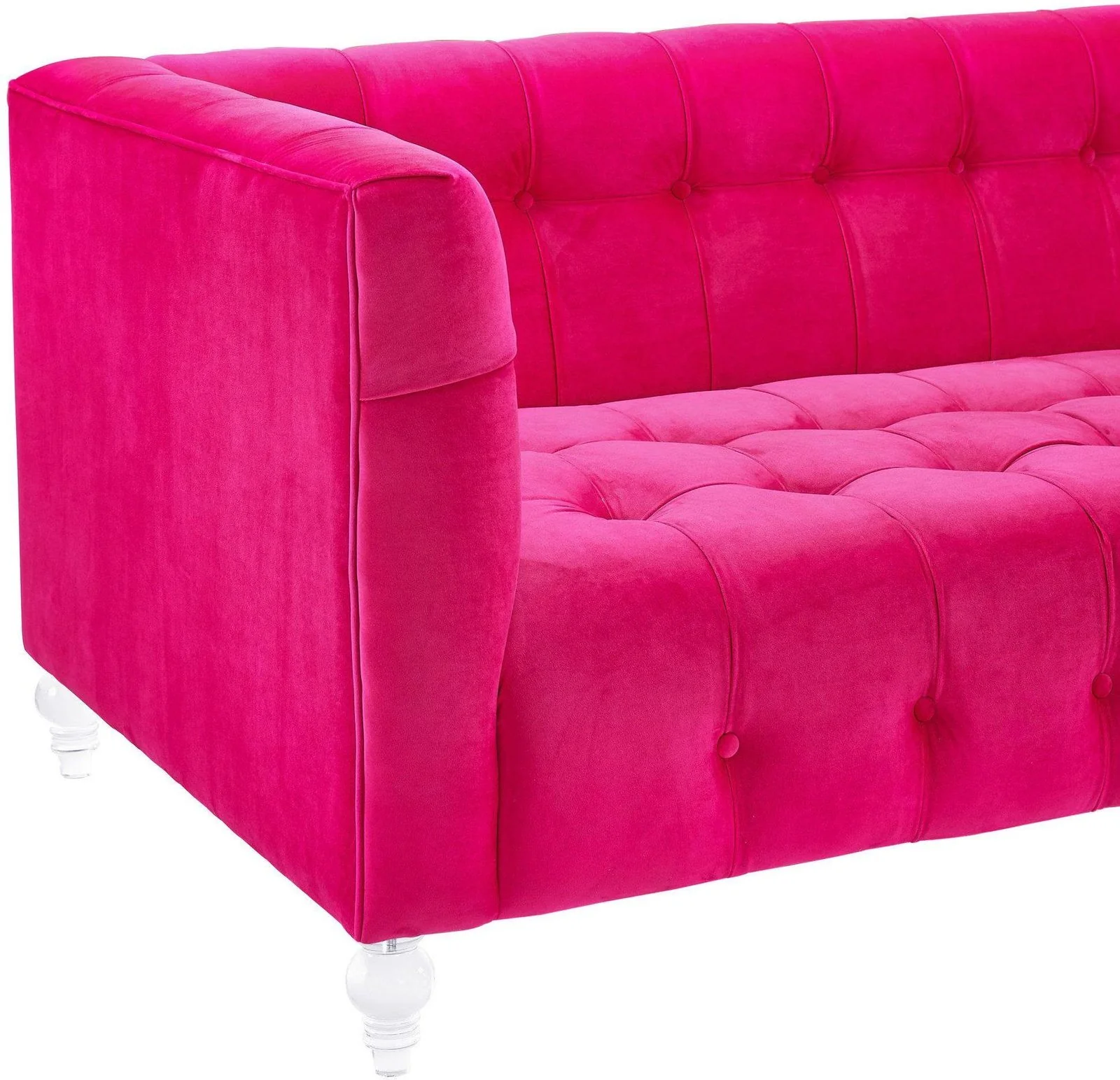 Bea Hot Pink Velvet Sofa - Image 5