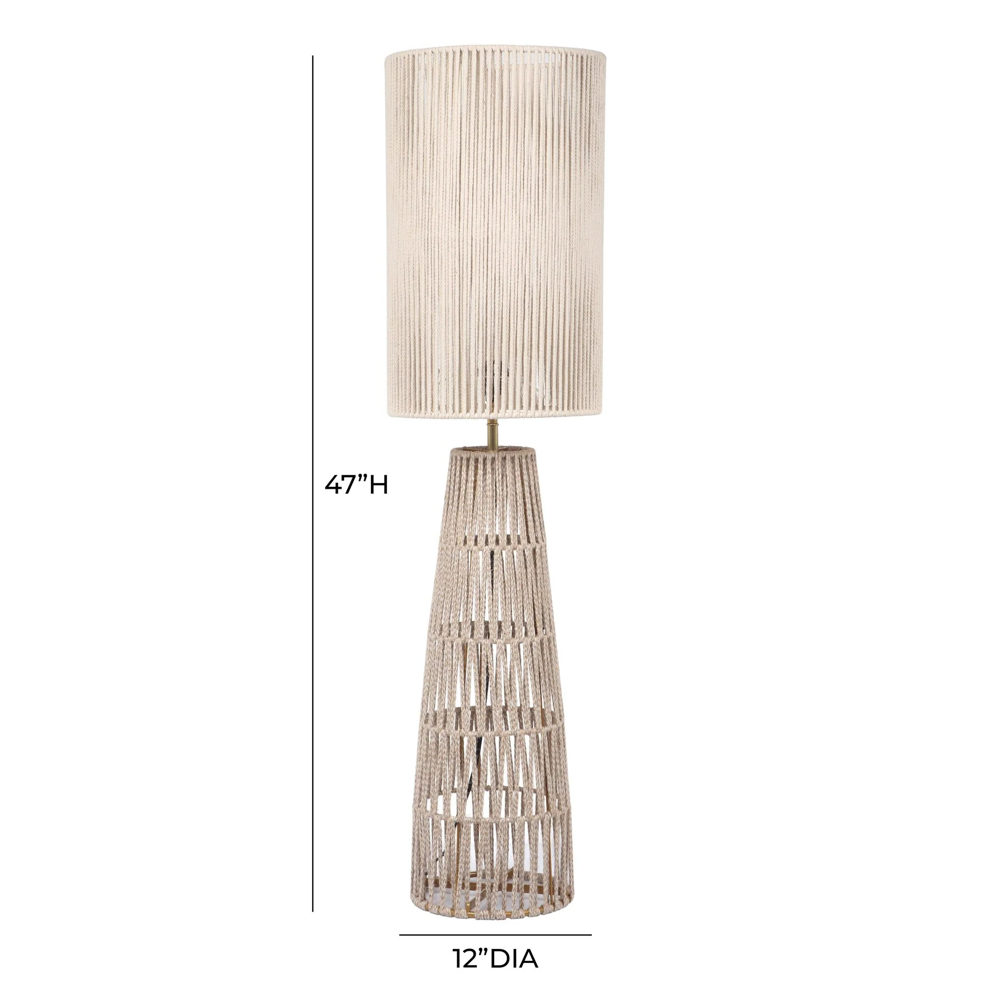 Beam Cream Natural Jute Floor Lamp - Image 6