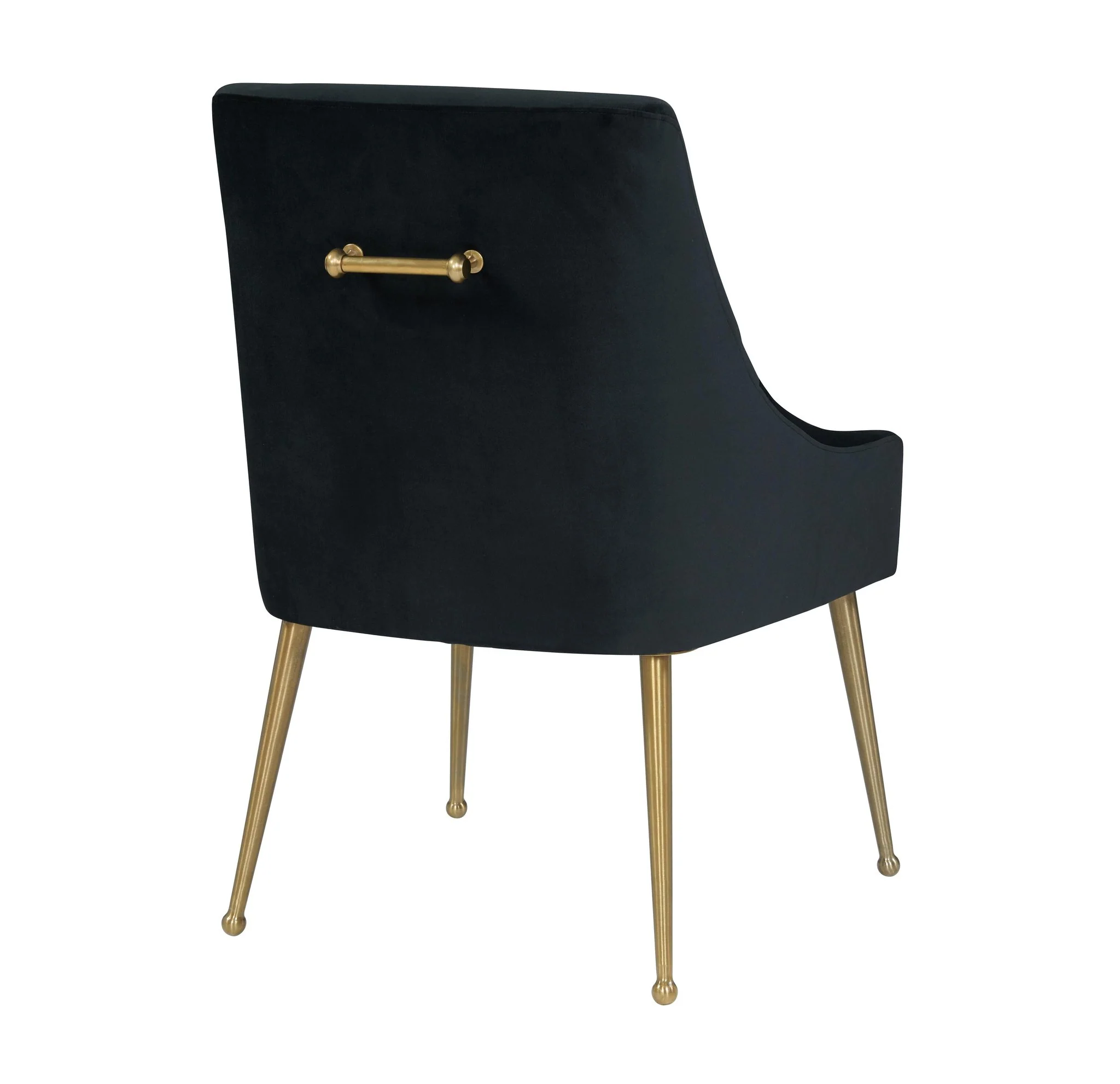 Beatrix Black Velvet Side Chair - Image 4