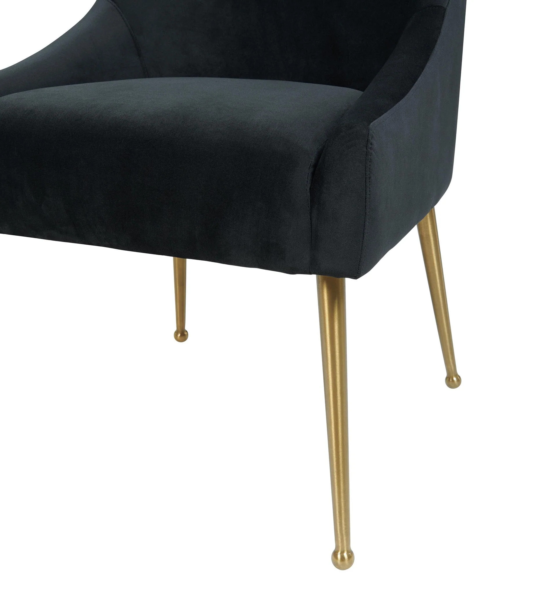 Beatrix Black Velvet Side Chair - Image 5