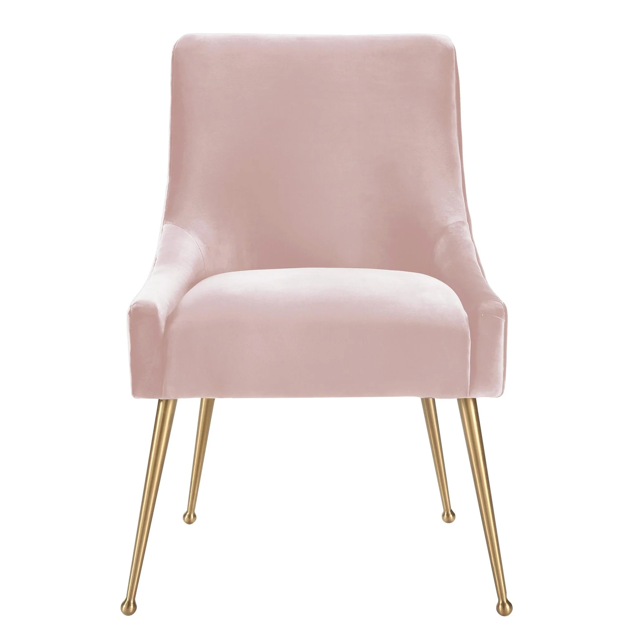 Beatrix Blush Velvet Side Chair - Image 4
