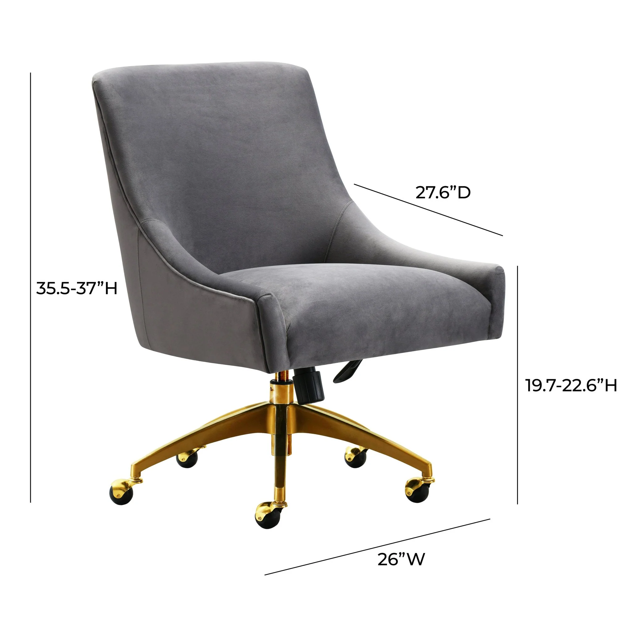 Beatrix Grey Office Swivel Chair - Image 7