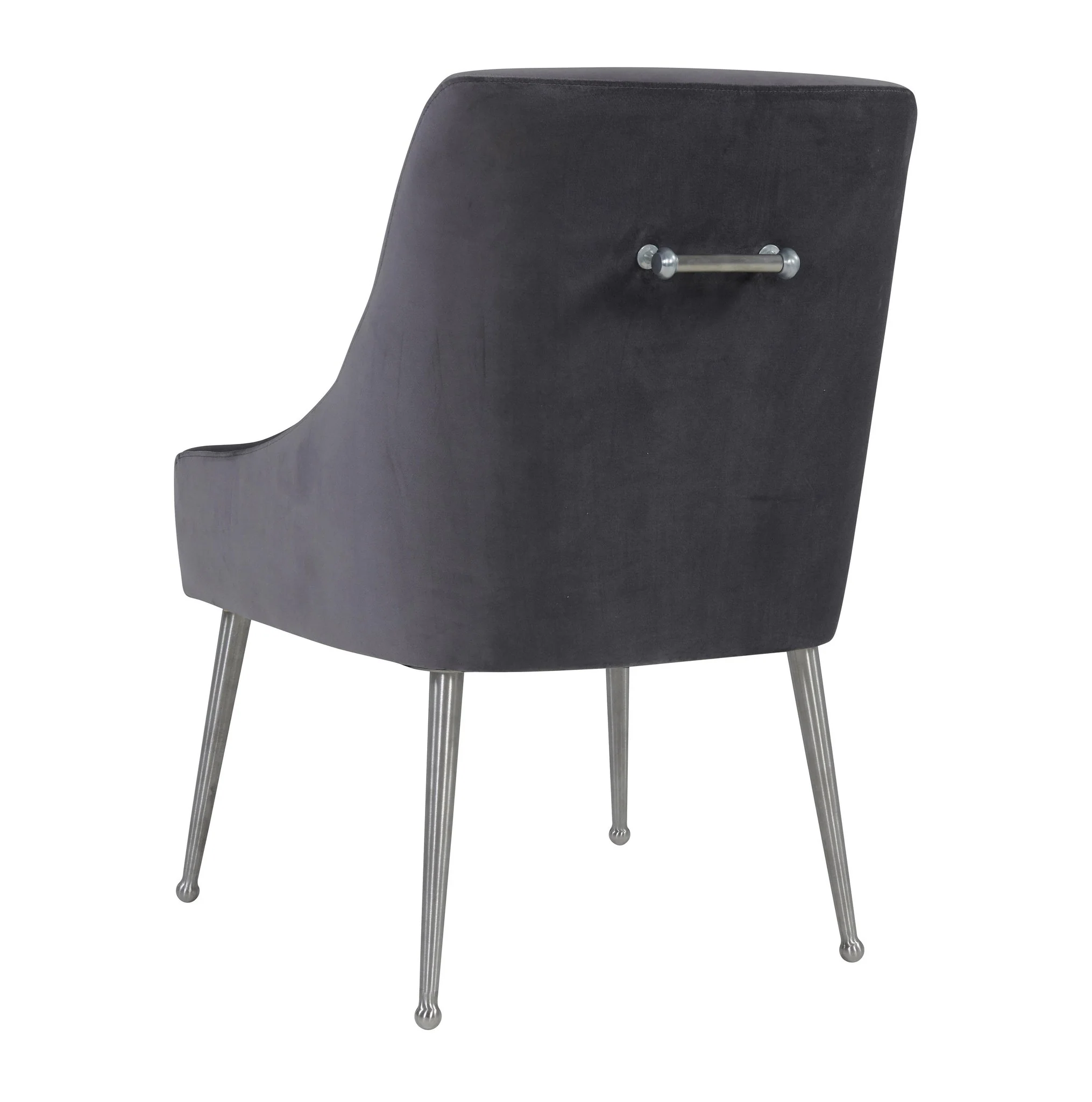 Beatrix Grey Velvet Side Chair - Image 4