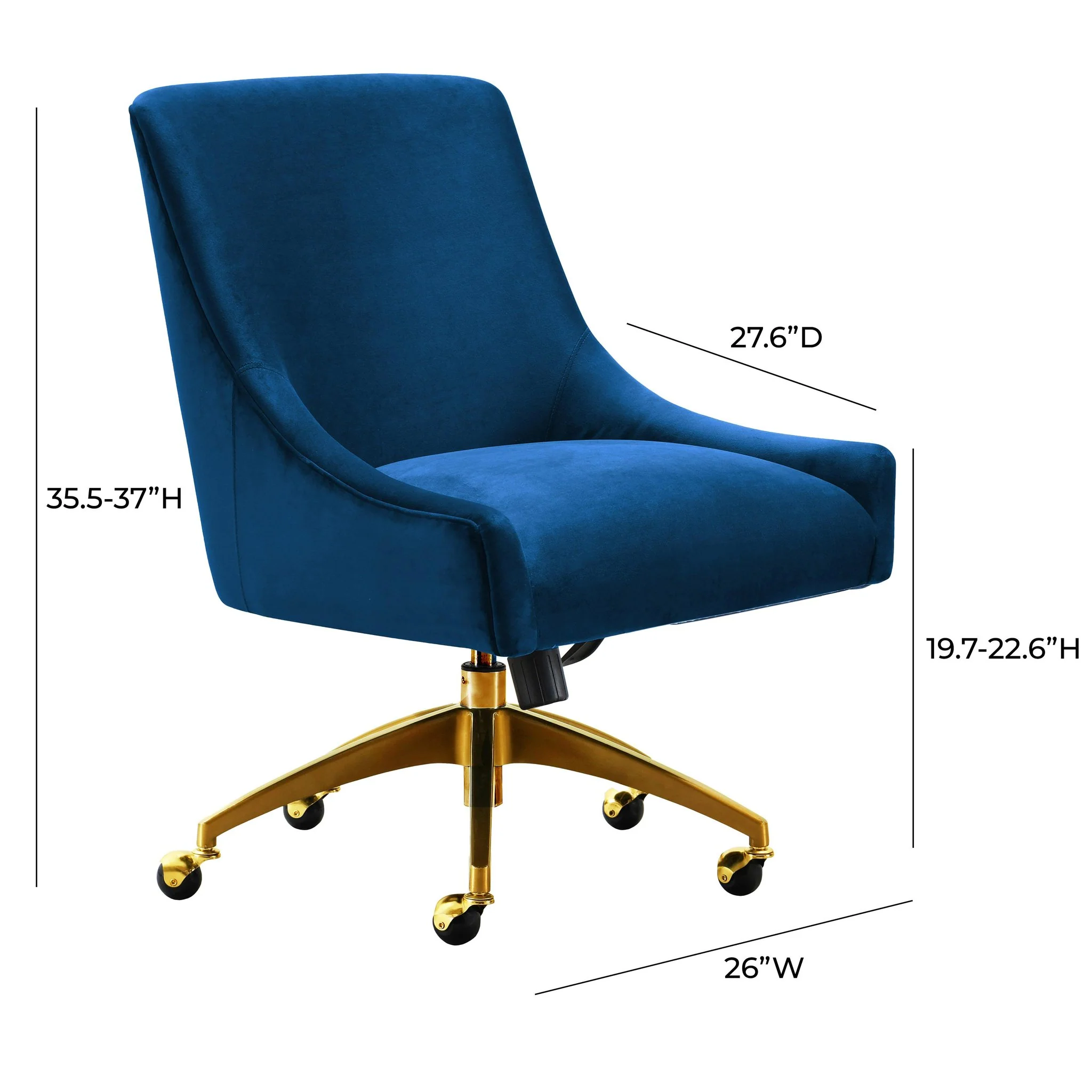 Beatrix Navy Office Swivel Chair - Image 8