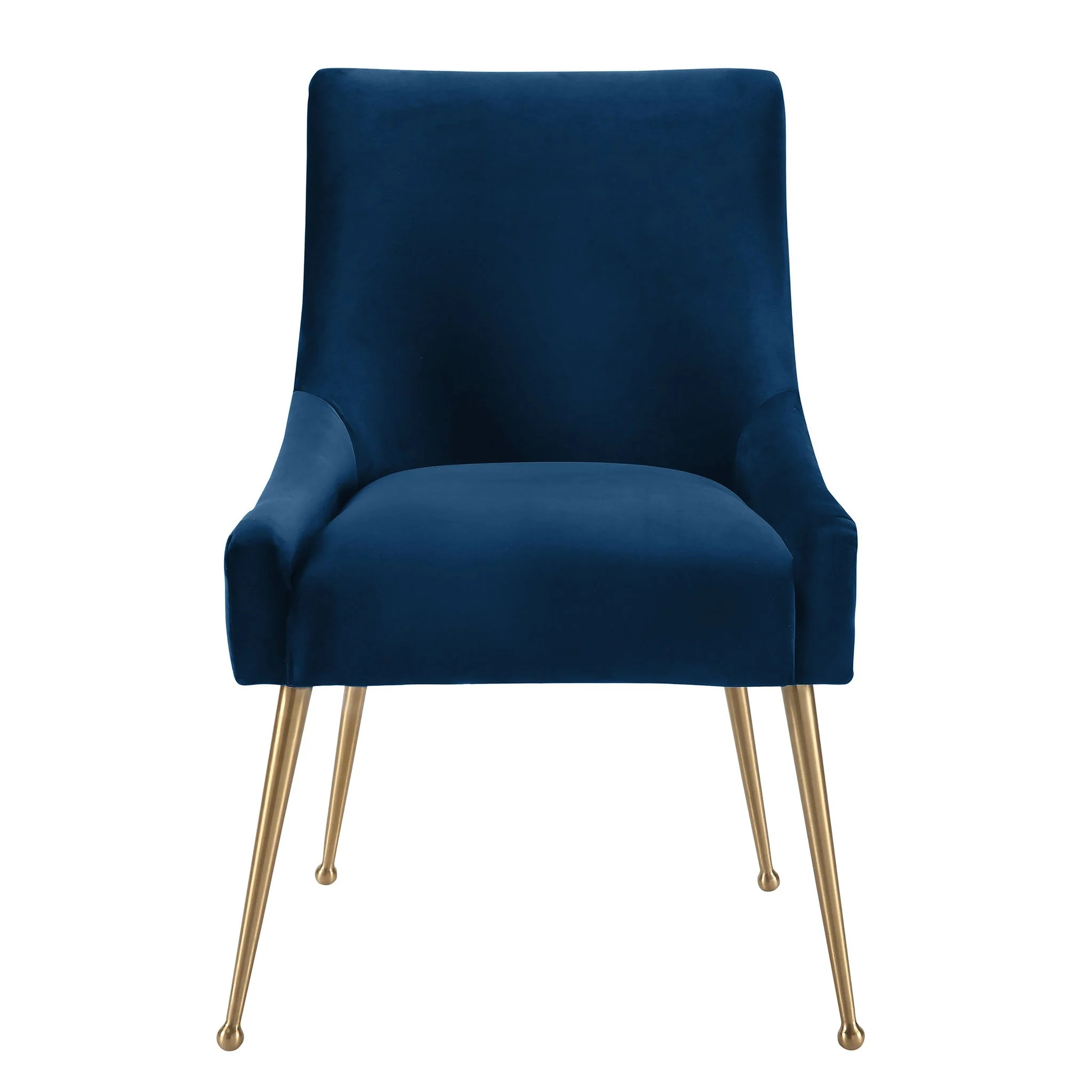 Beatrix Navy Velvet Side Chair - Image 3