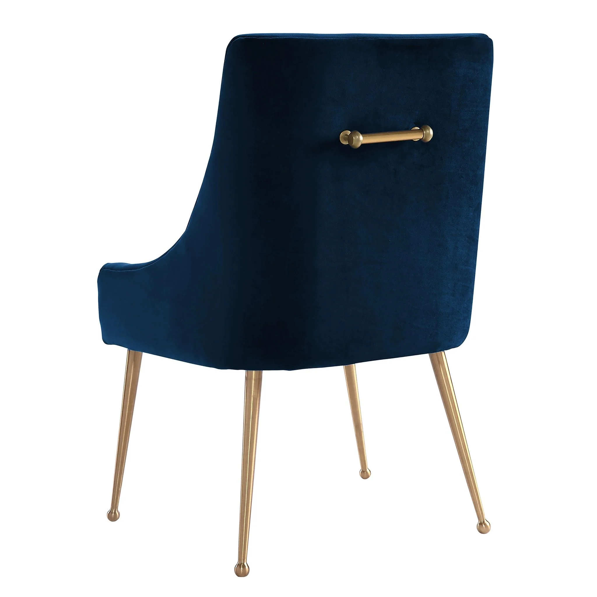 Beatrix Navy Velvet Side Chair - Image 4