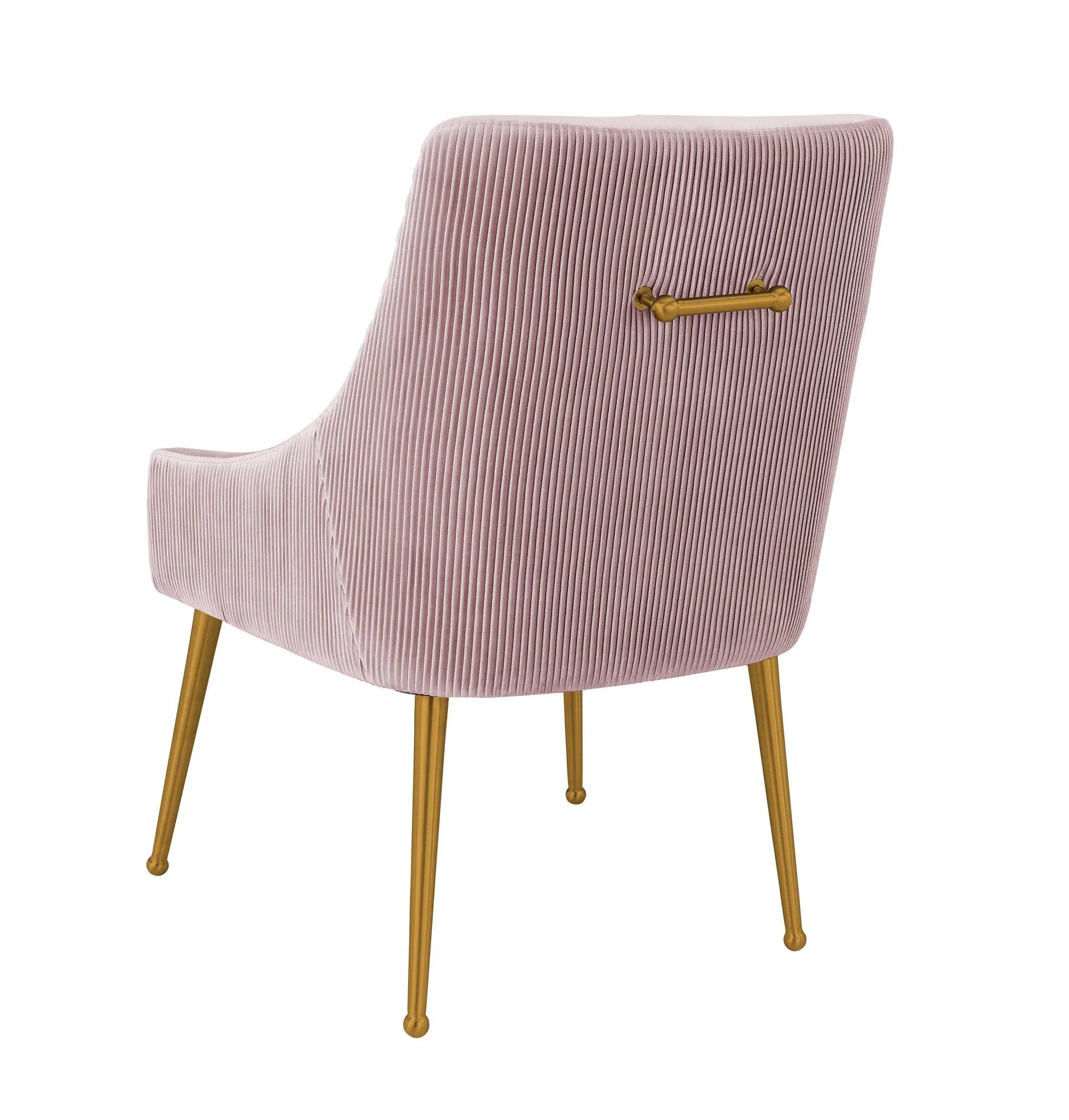 Beatrix Pleated Mauve Velvet Side Chair - Image 4