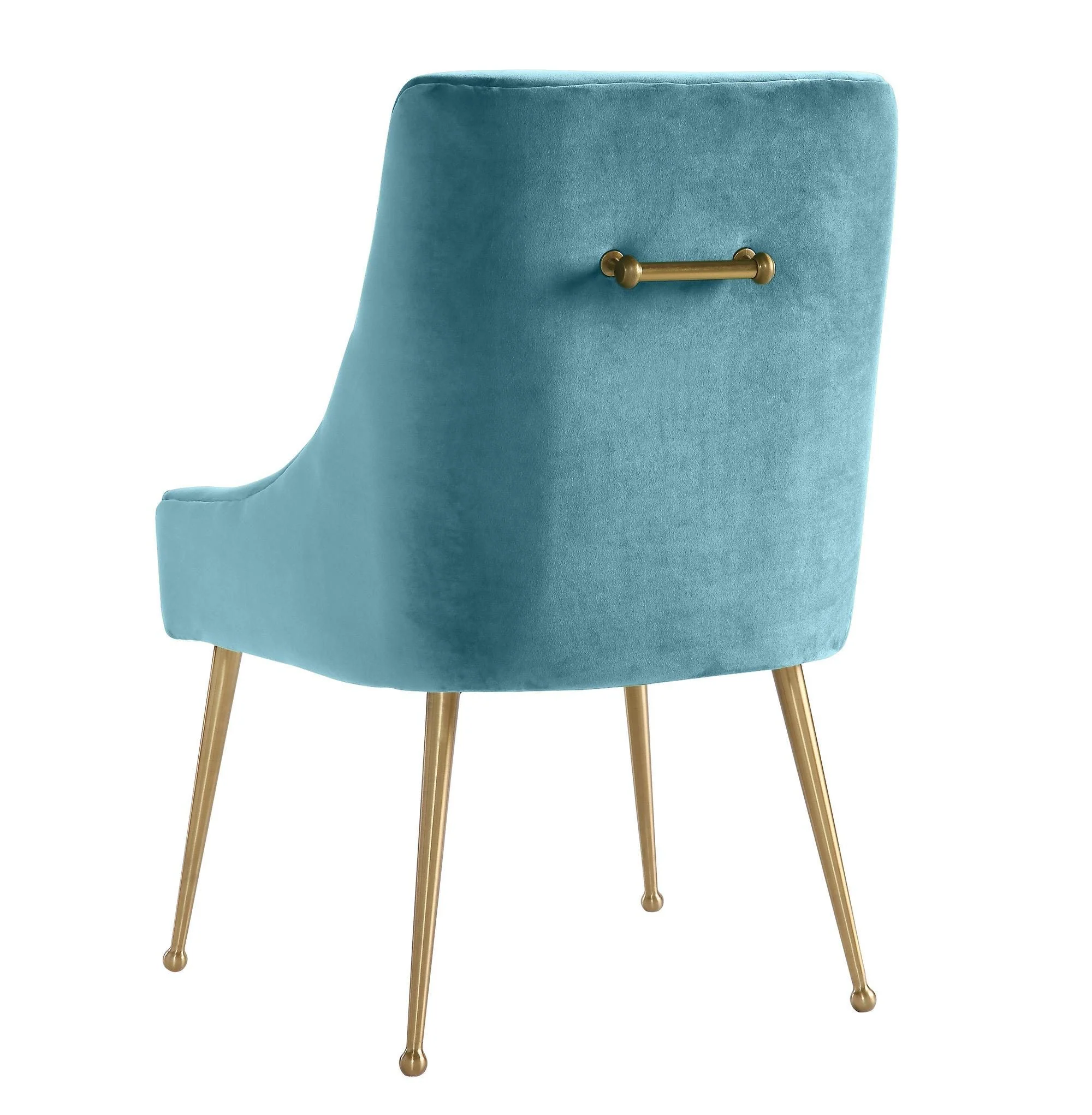 Beatrix Sea Blue Velvet Side Chair - Image 4