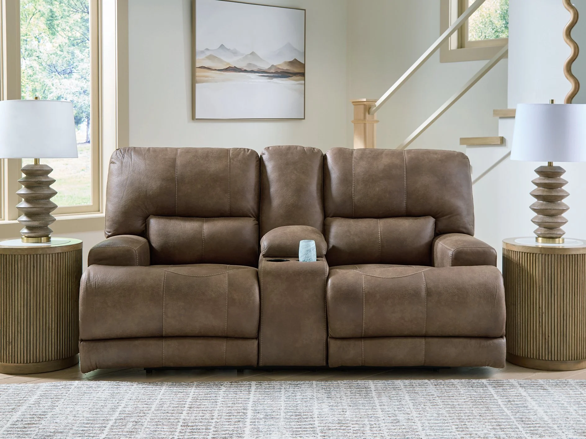 Beckley Place Power Reclining Loveseat with Console - Image 2
