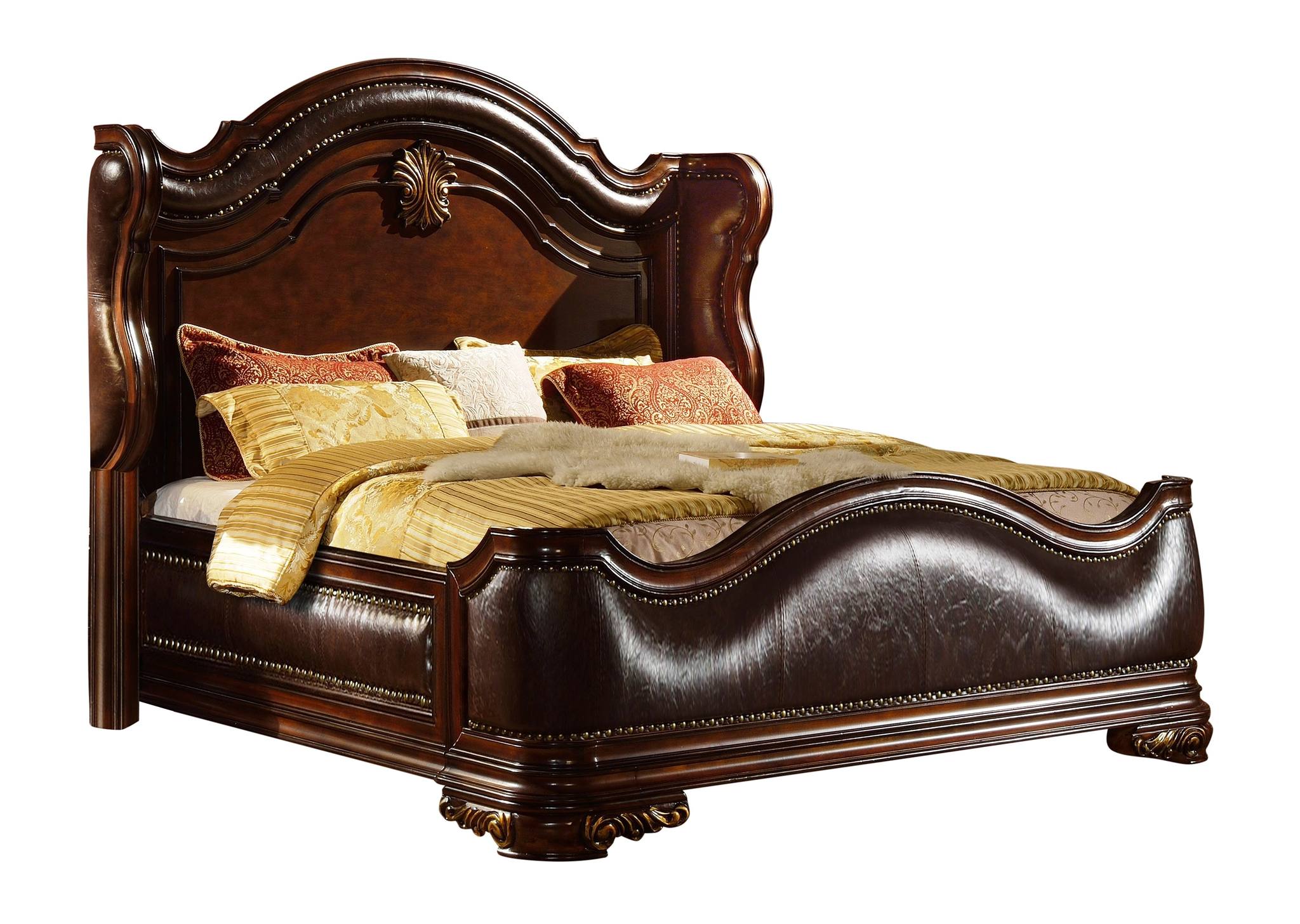 Bella 5 Pc Queen Bed Dark Walnut - Image 4