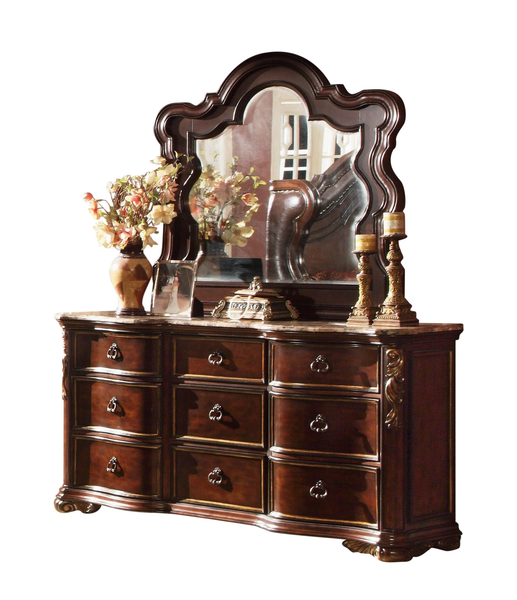 Bella 5 Pc Queen Bed Dark Walnut - Image 5