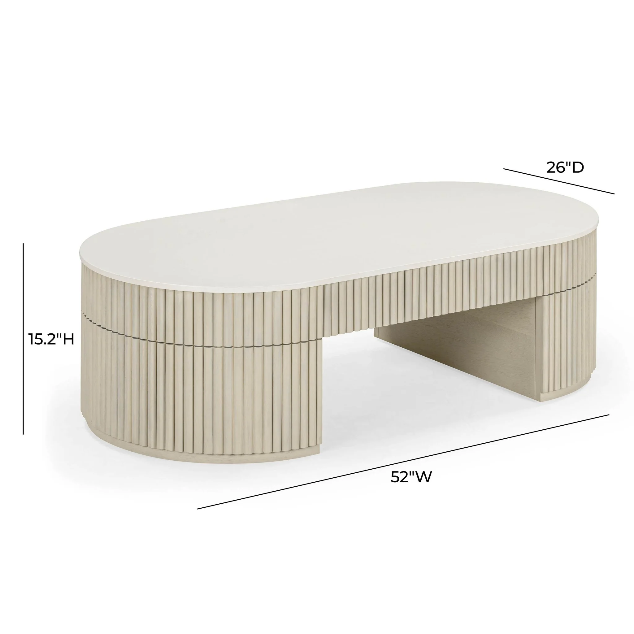 Bella Cream Large Storage Coffee Table - Image 8