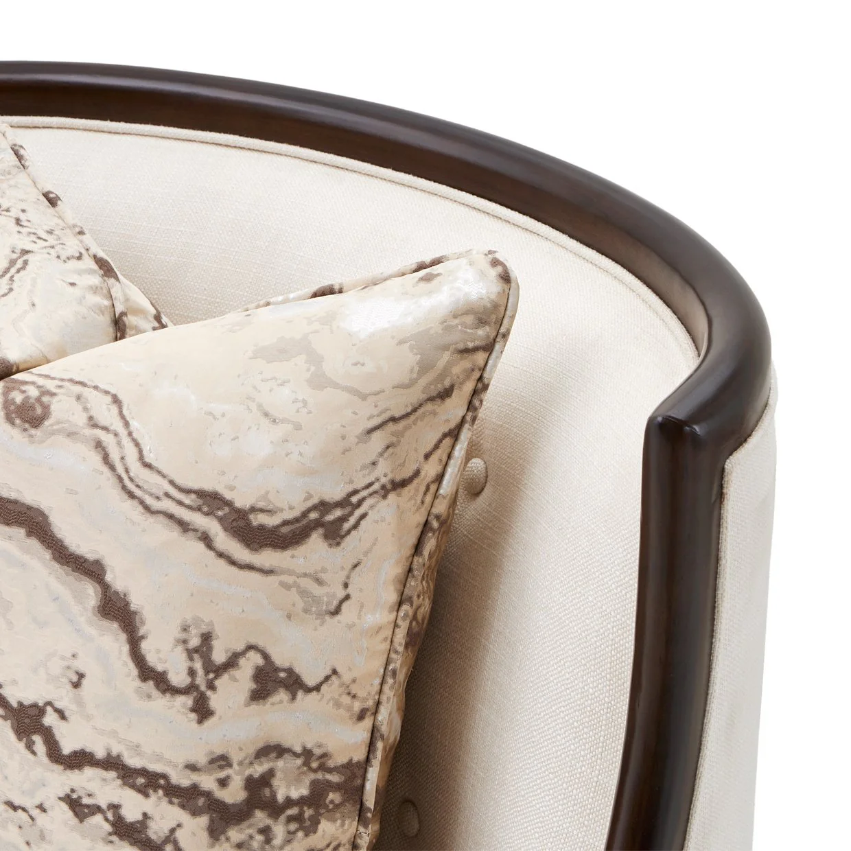 Belmont Place Accent Chair - Cream/Espresso - Image 10