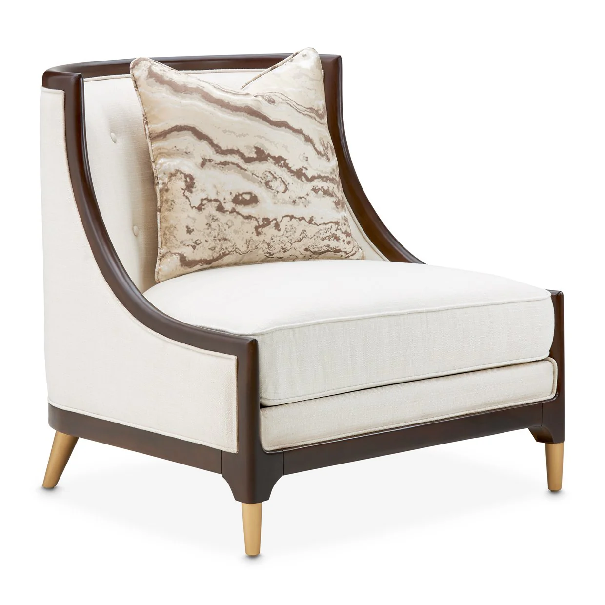 Belmont Place Accent Chair - Cream/Espresso - Image 2