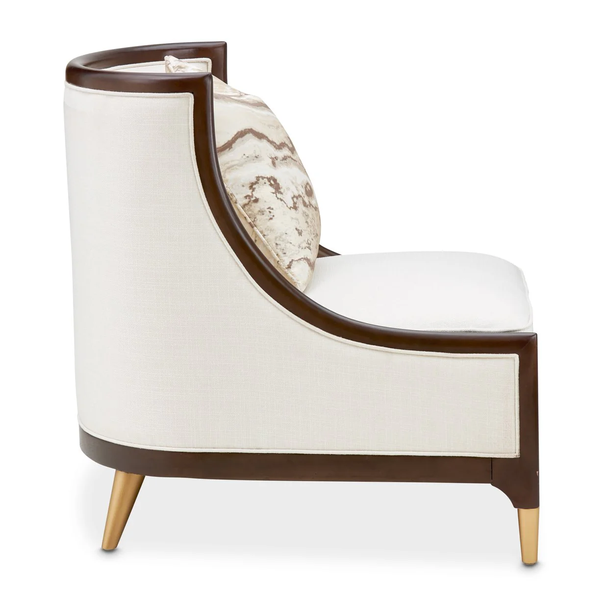 Belmont Place Accent Chair - Cream/Espresso - Image 3