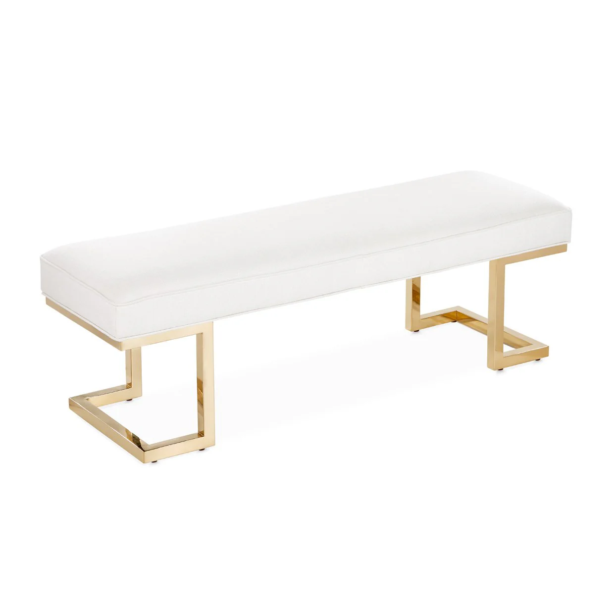 Belmont Place Bed Bench - Cream/Bright Gold - Image 2