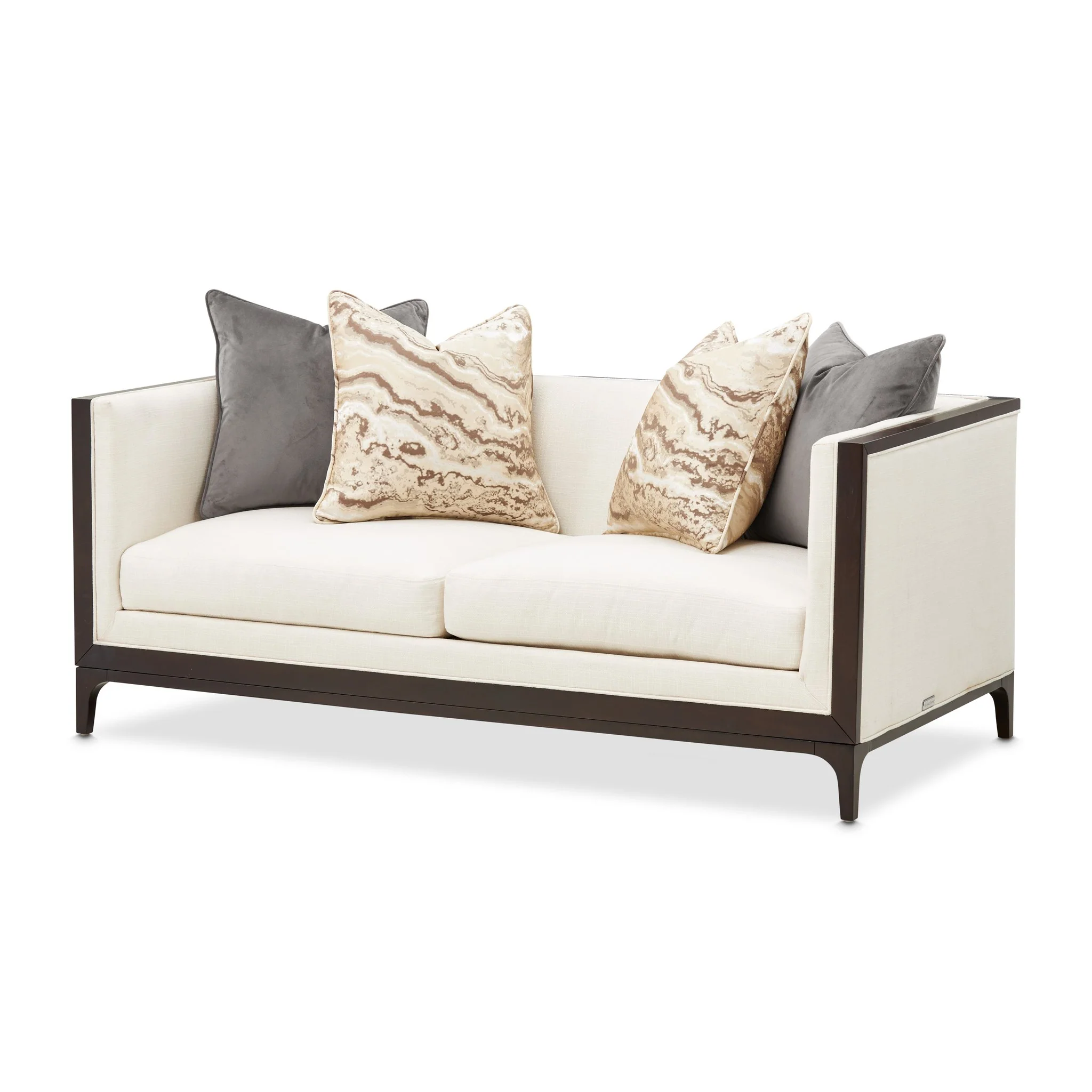 Belmont Place Loveseat - Cream/Espresso - Image 14
