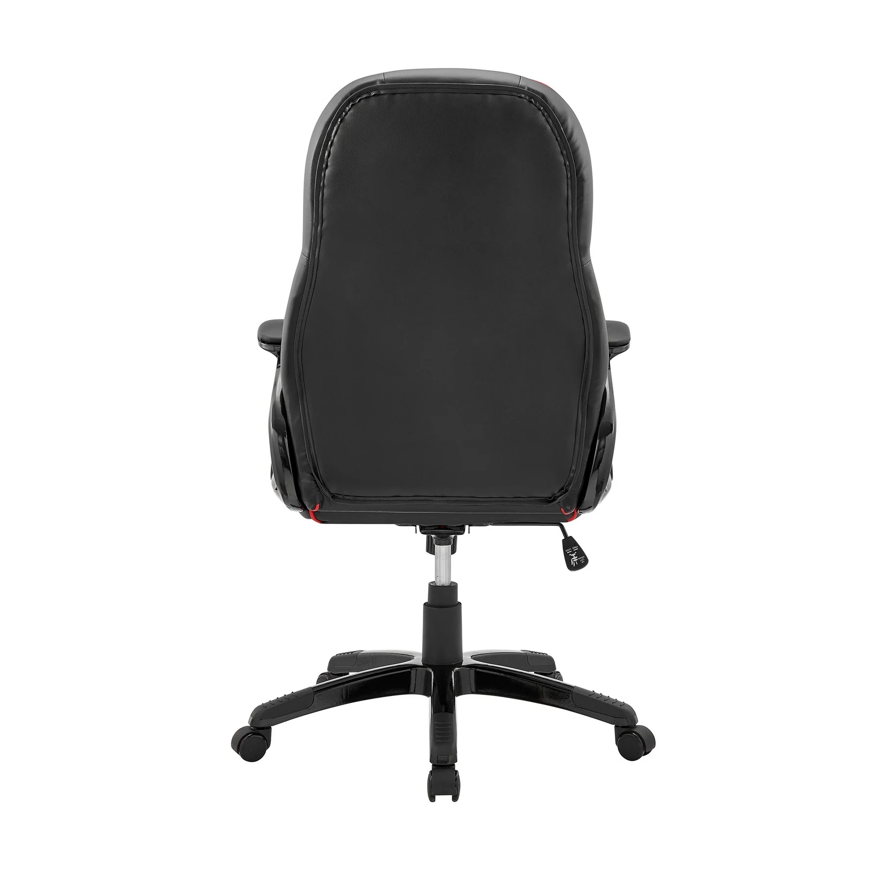 Bender Adjustable Racing Gaming Chair in Black Faux Leather with Red Accents - Image 5
