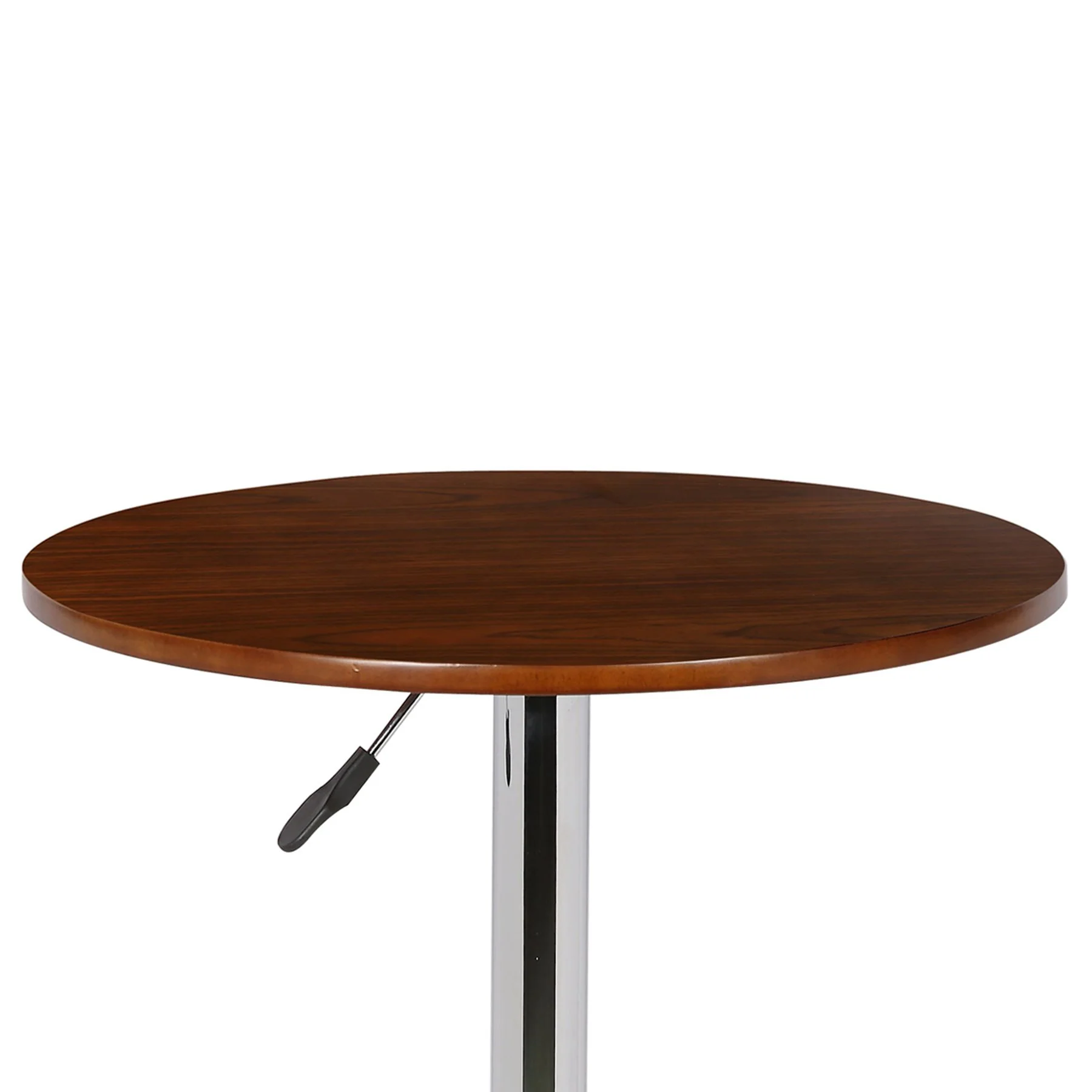 Bentley Adjustable Pub Table in Walnut Wood and Chrome finish - Image 2