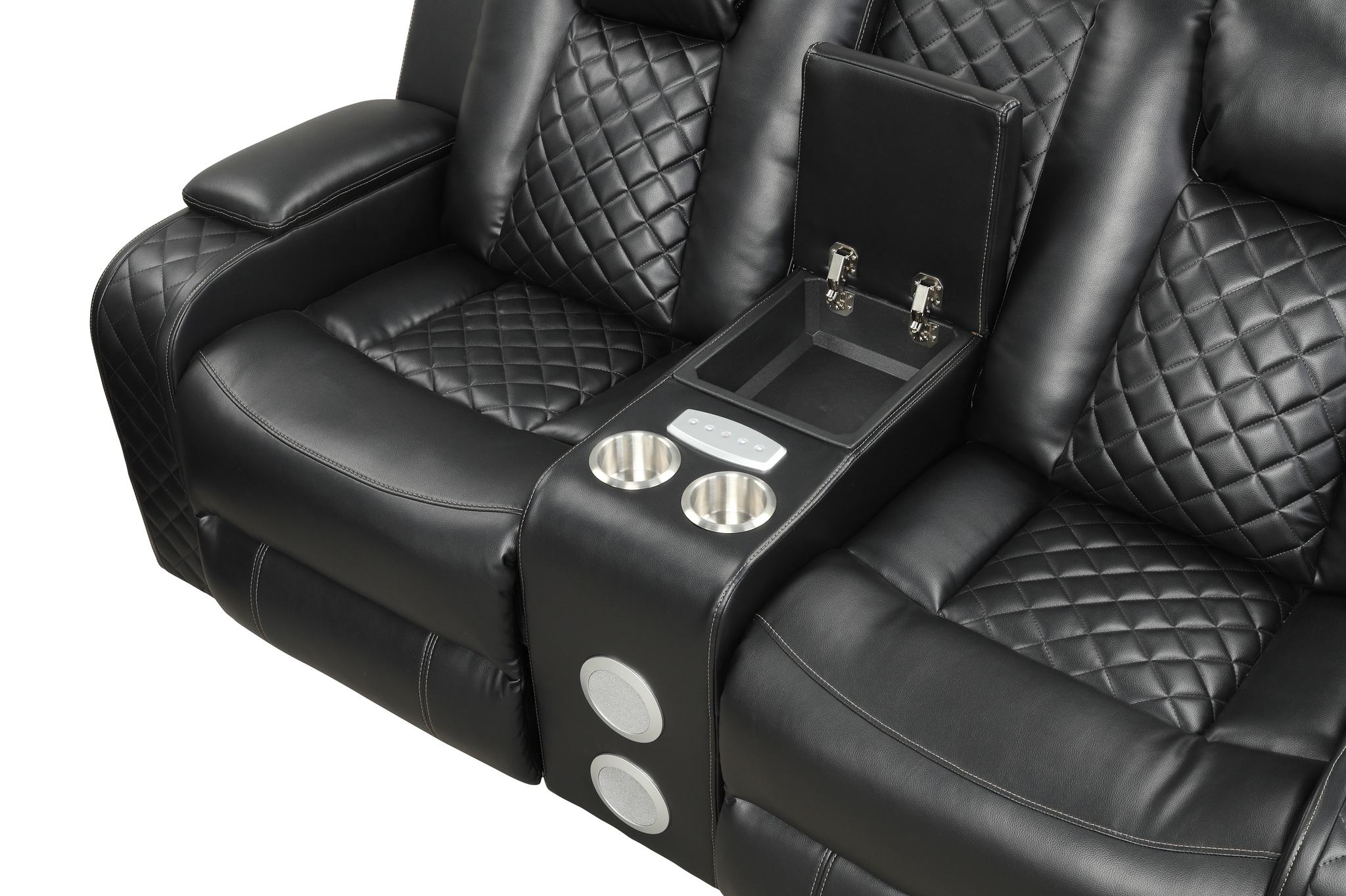 Benz 2PC Living Room Set Black - Image 13