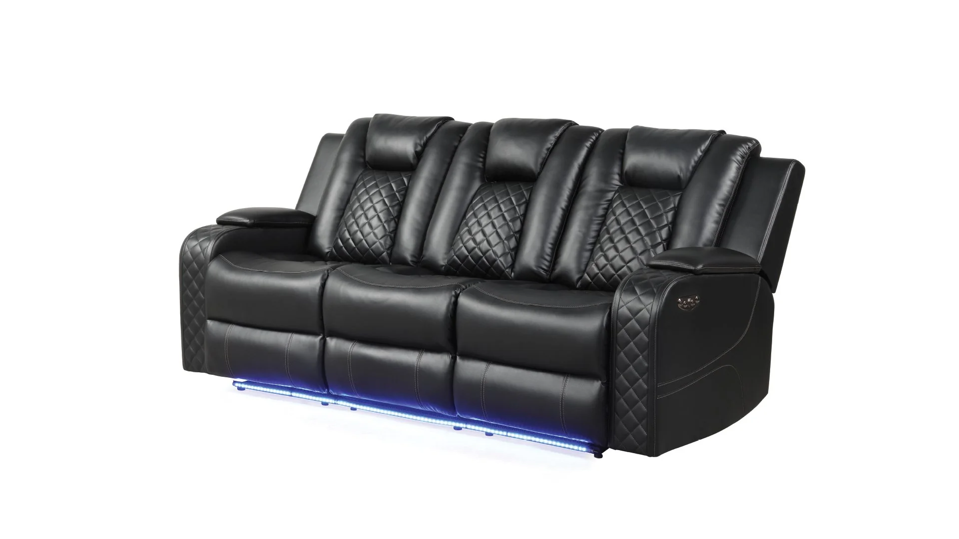 Benz 2PC Living Room Set Black - Image 2