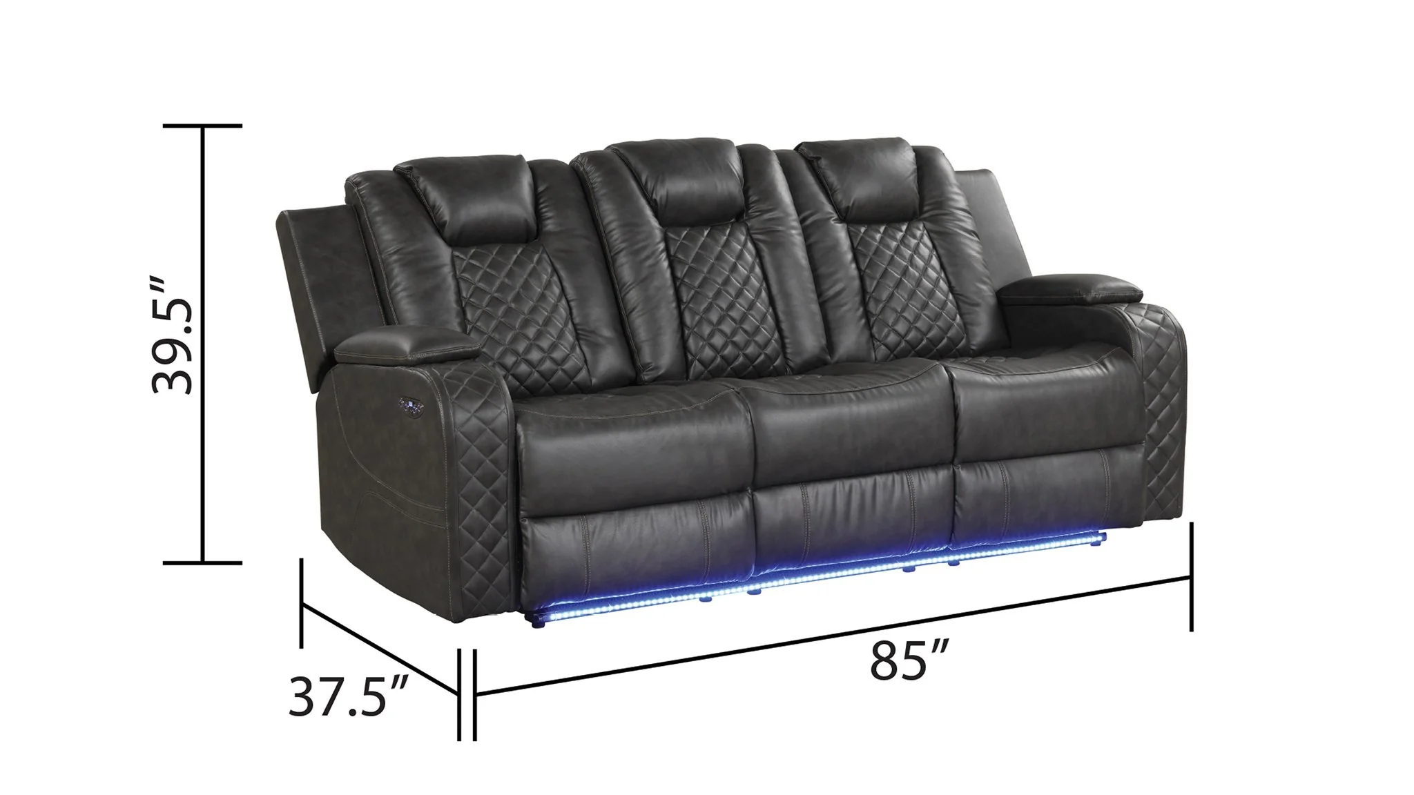 Benz 2PC Living Room Set Gray - Image 3