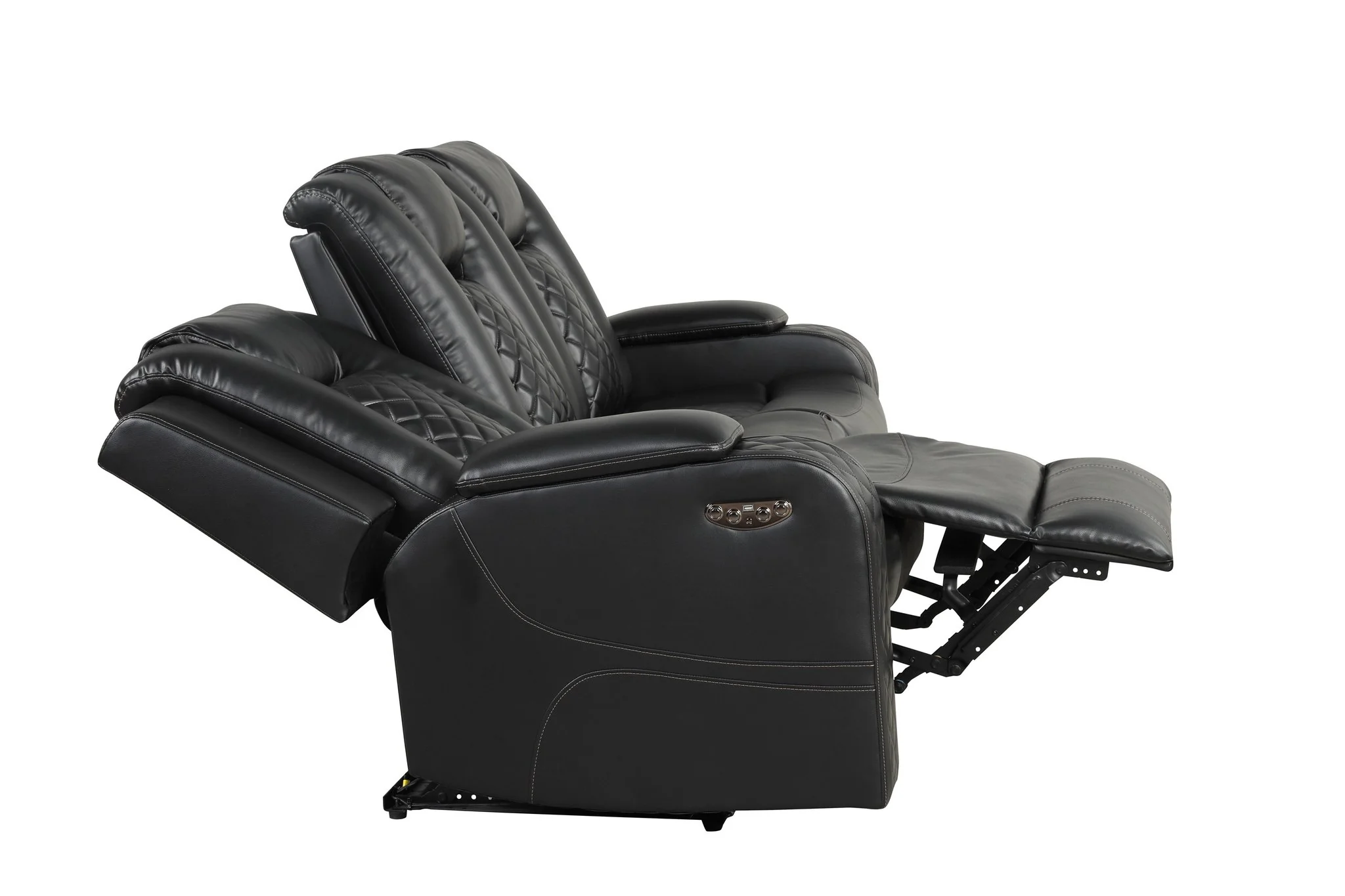 Benz 3 PC Living Room Set Black - Image 5