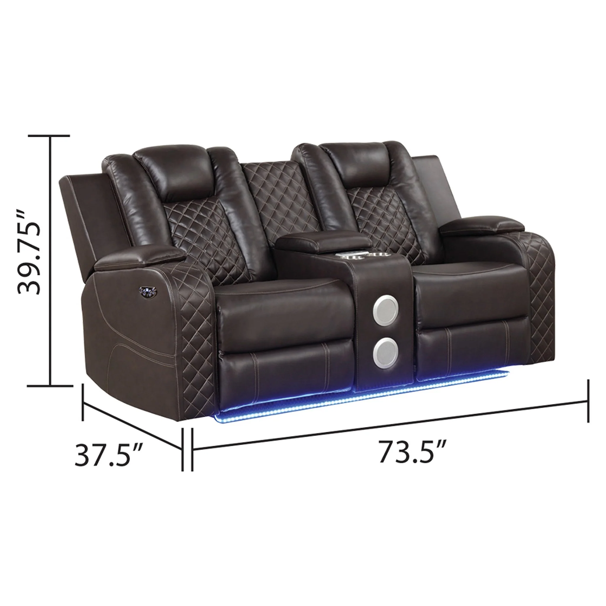 Benz 3 PC Living Room Set Brown - Image 7
