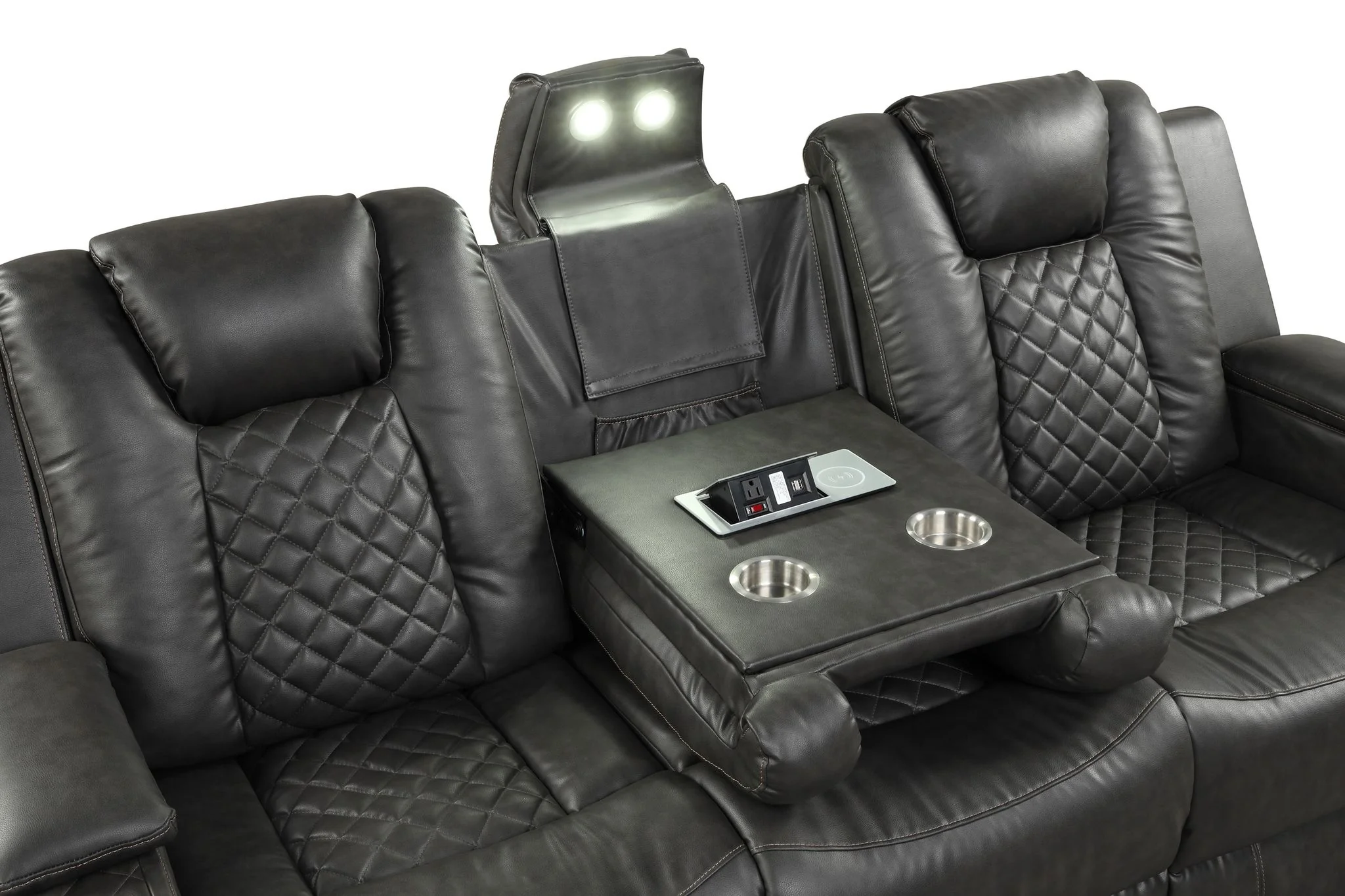 Benz 3 PC Living Room Set Gray - Image 4