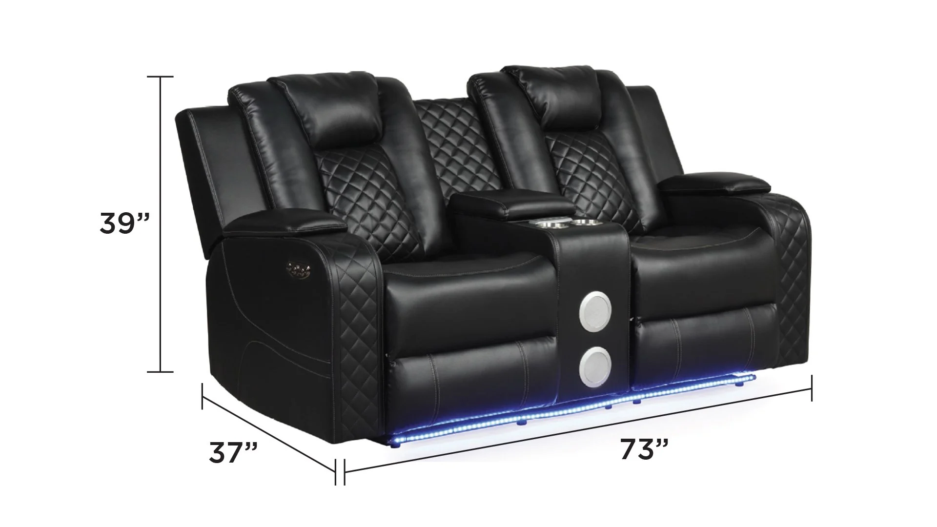 Benz Loveseat Black - Image 9