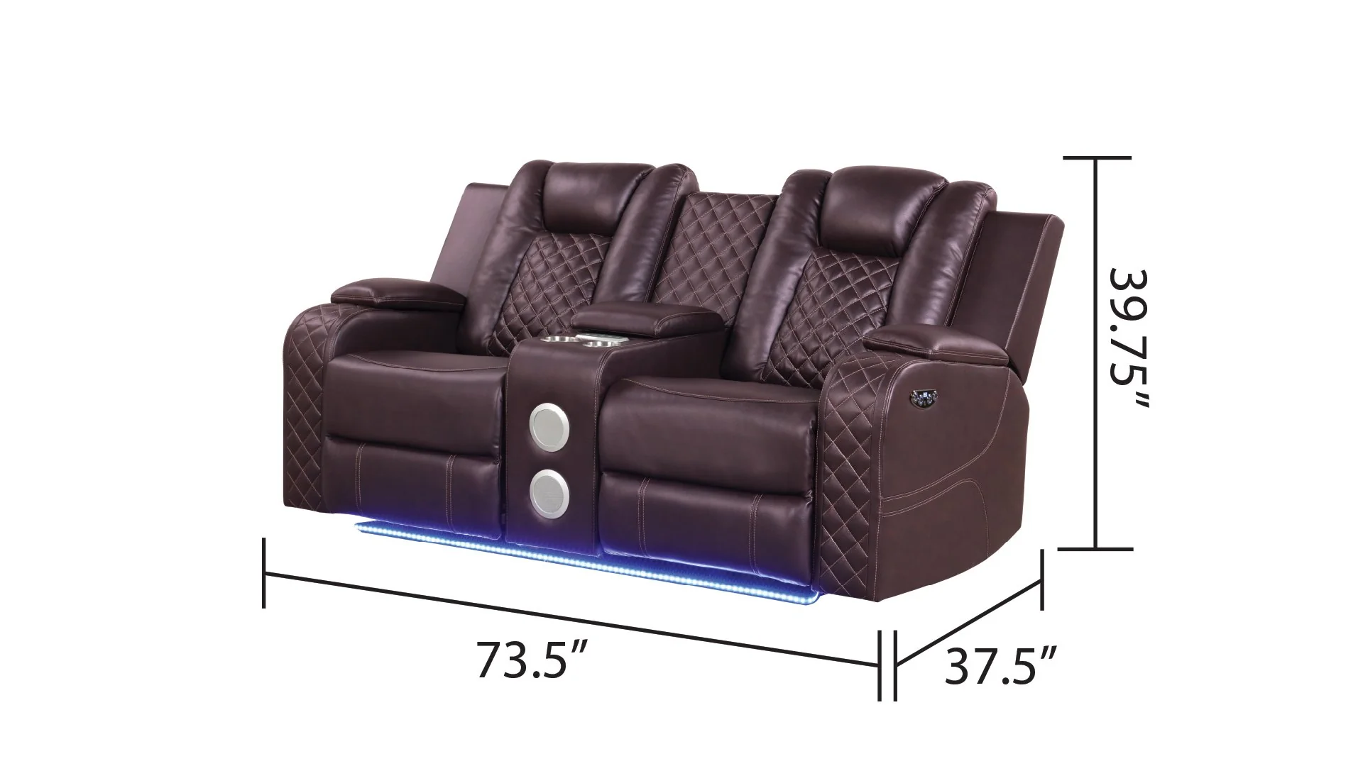 Benz Loveseat Brown - Image 6
