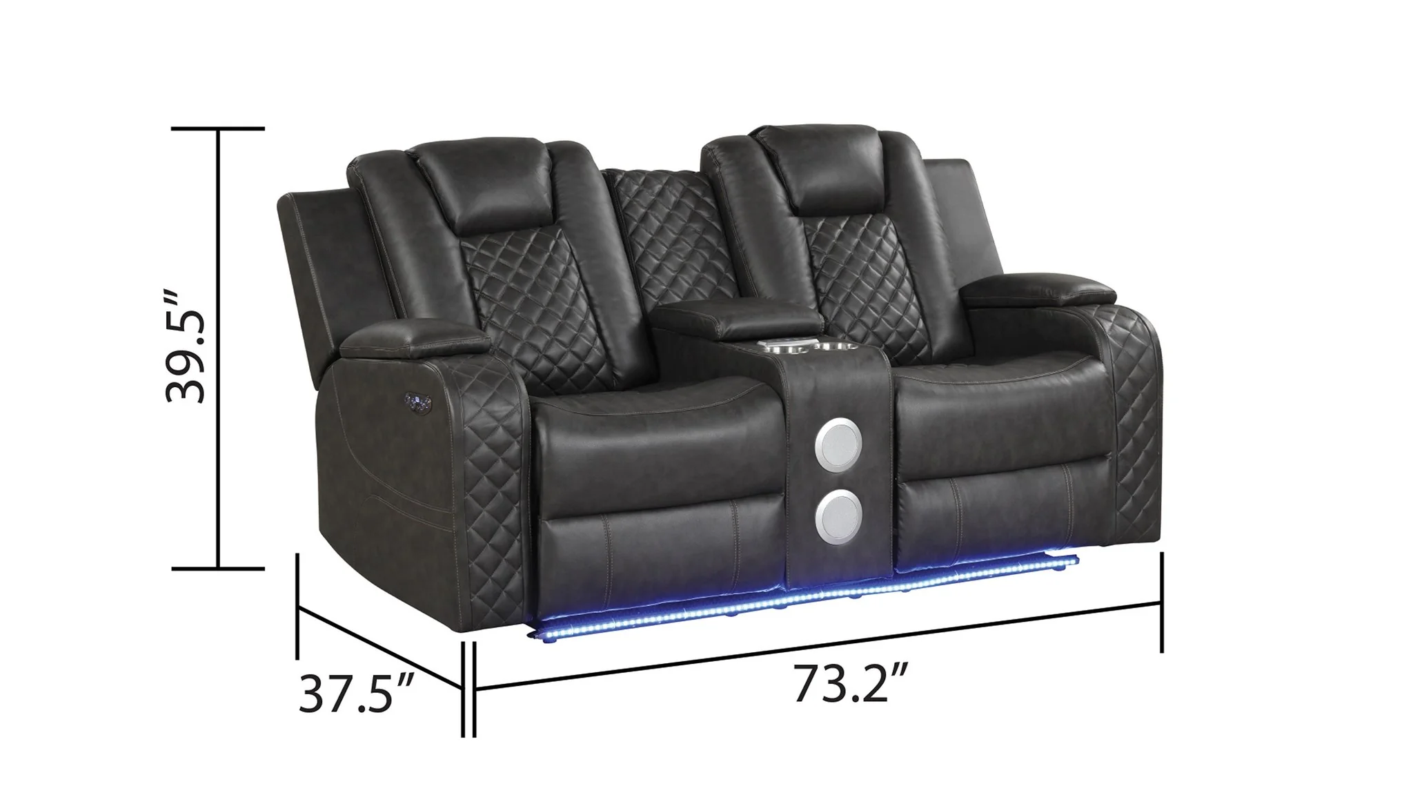 Benz Loveseat Gray - Image 2