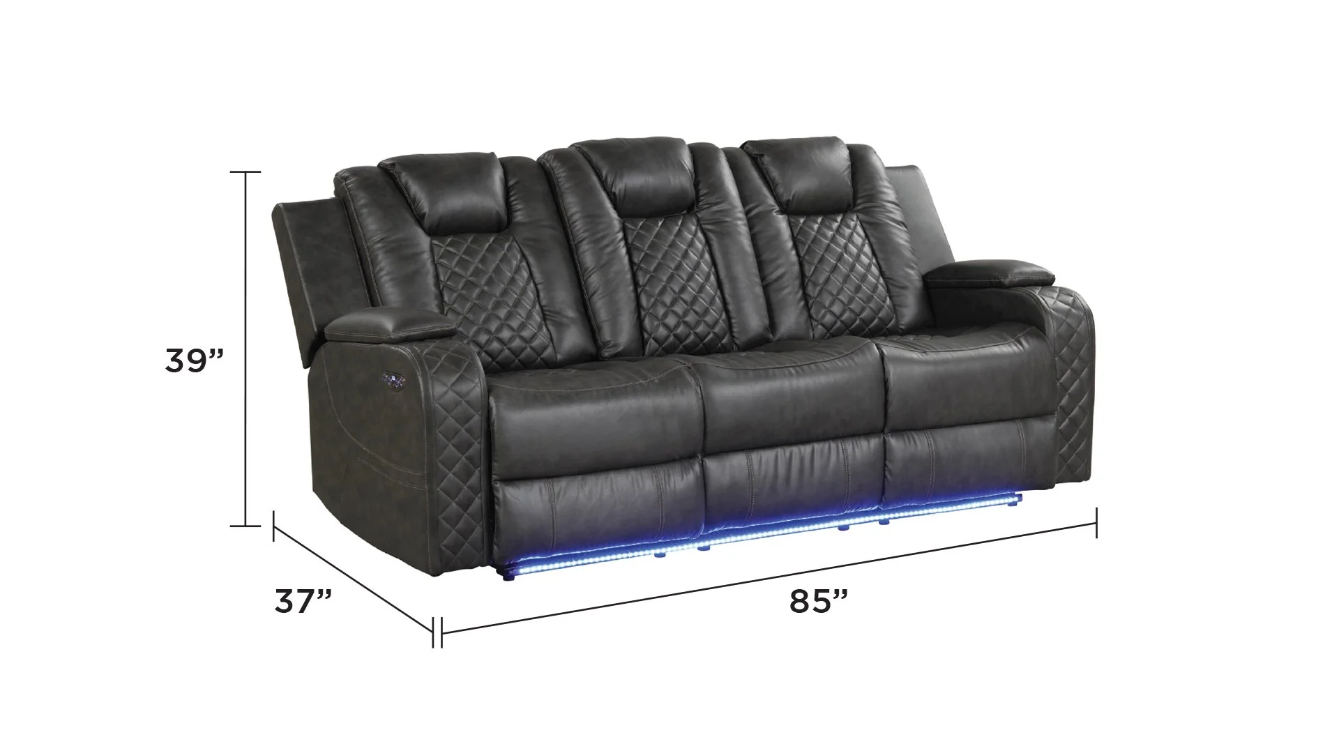 Benz Sofa Gray - Image 7