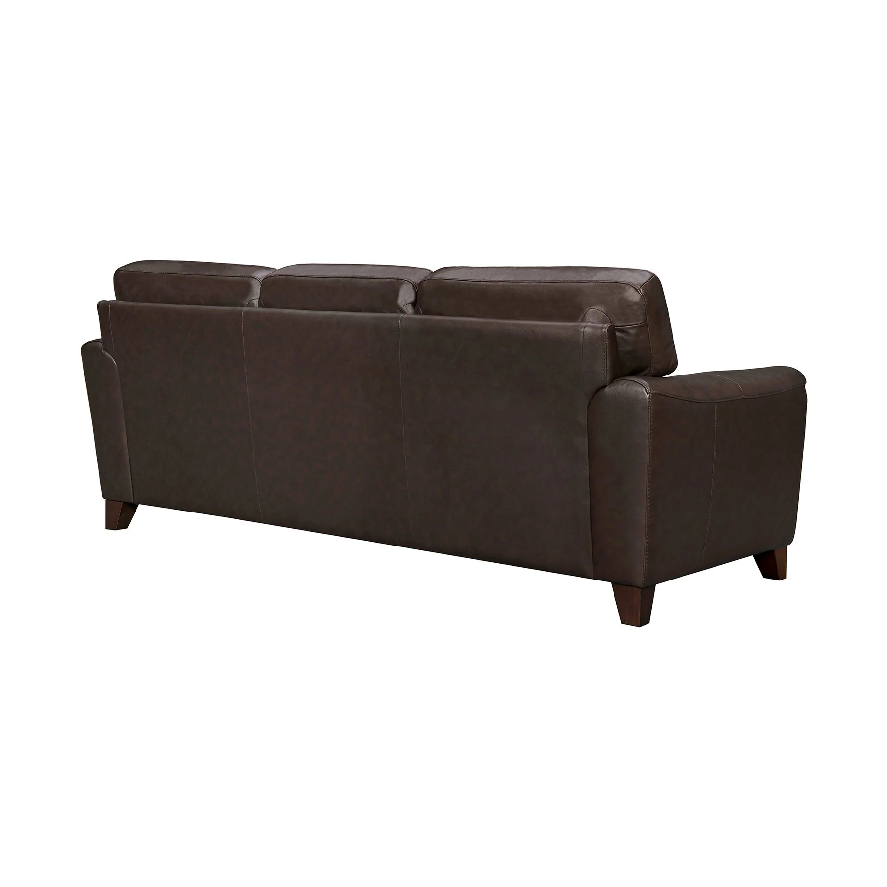 Bergen 87" Espresso Genuine Leather Square Arm Sofa - Image 3