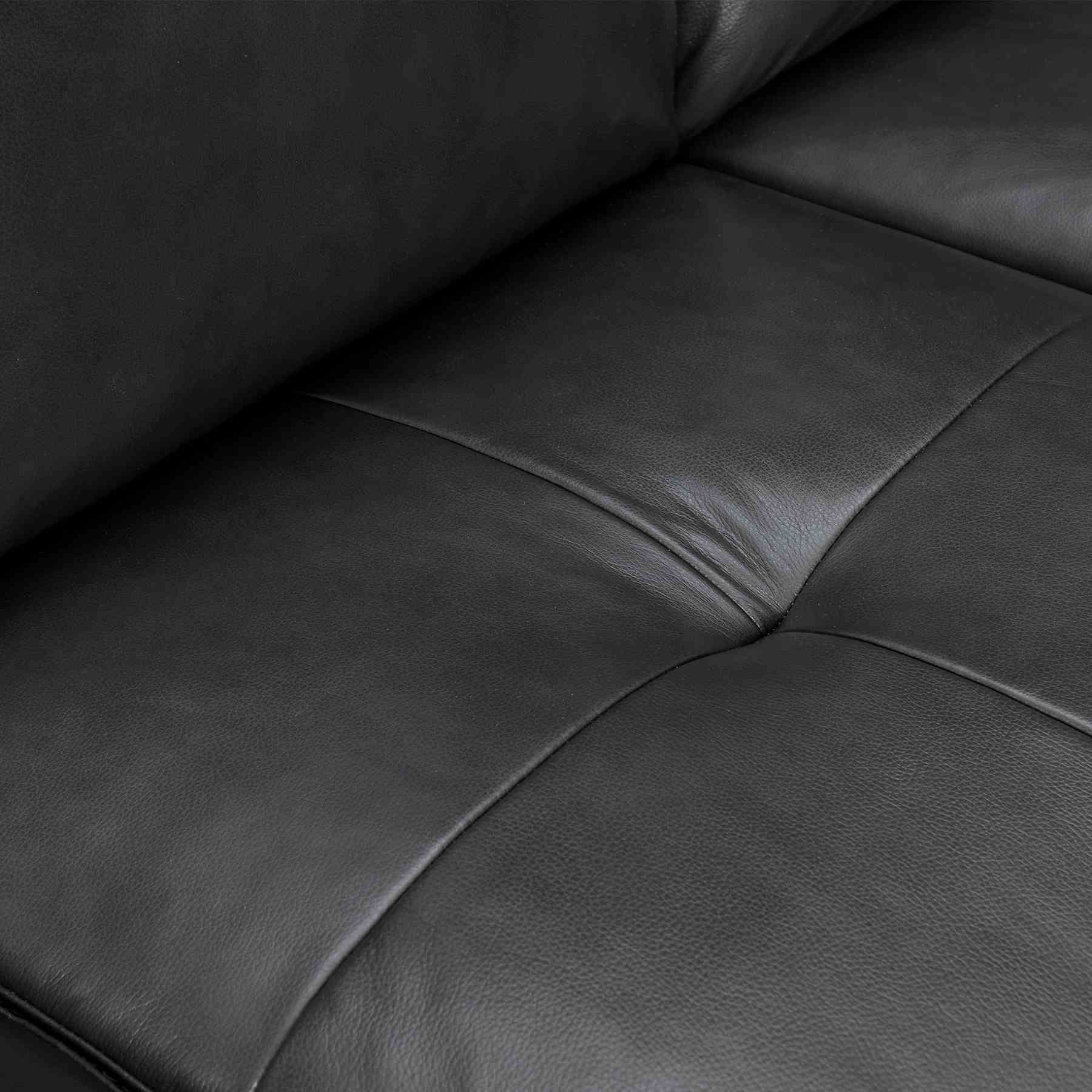 Bergen 87" Pewter Genuine Leather Square Arm Sofa - Image 6
