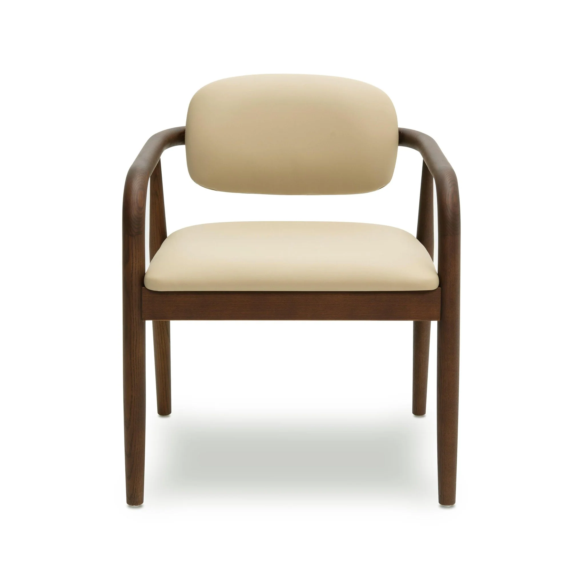 Betsy Taupe Vegan Leather Dining Chair - Image 3