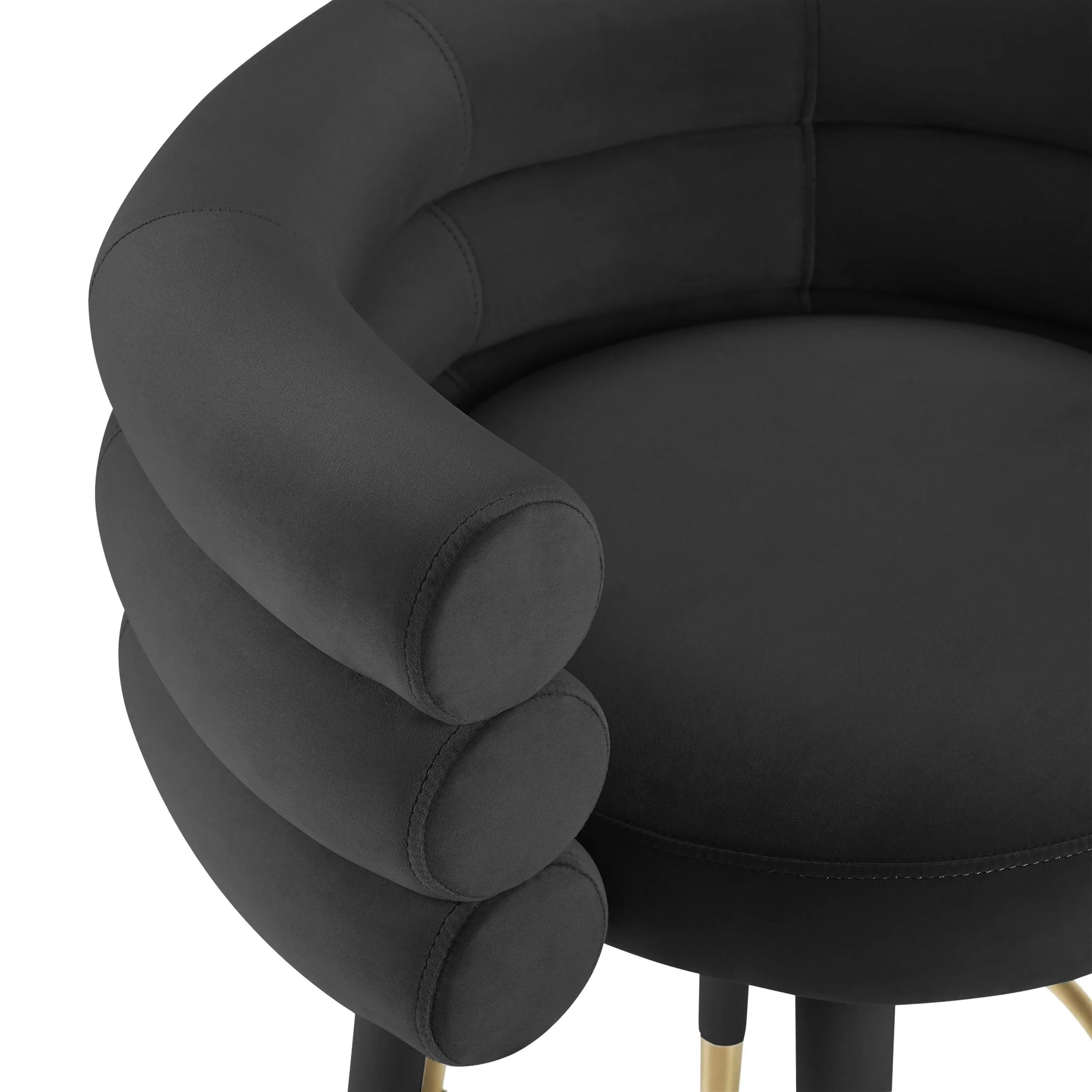 Betty Black Velvet Counter Stool - Image 5