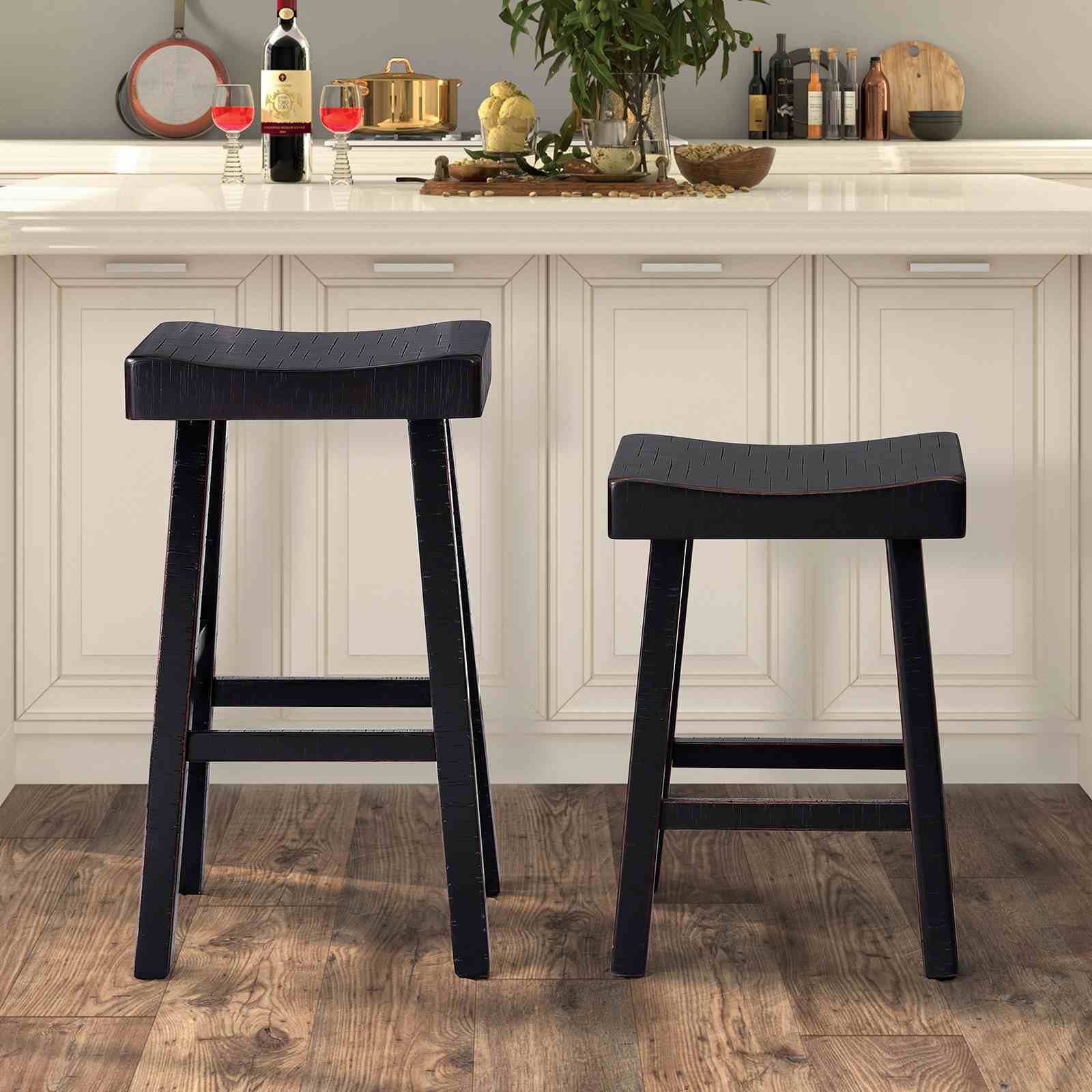 Biasca 24" Stool, (2/CTN), Black - Image 2