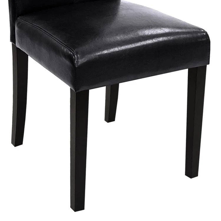 Black Bonded Leather Side Chair Md-014 - Set of 2 - Image 2