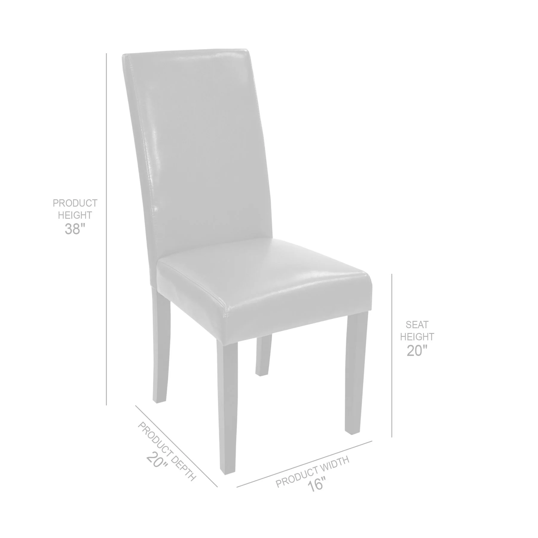 Black Bonded Leather Side Chair Md-014 - Set of 2 - Image 4
