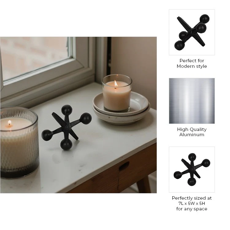 Black Metal Jacks Decor, 5 - Image 3
