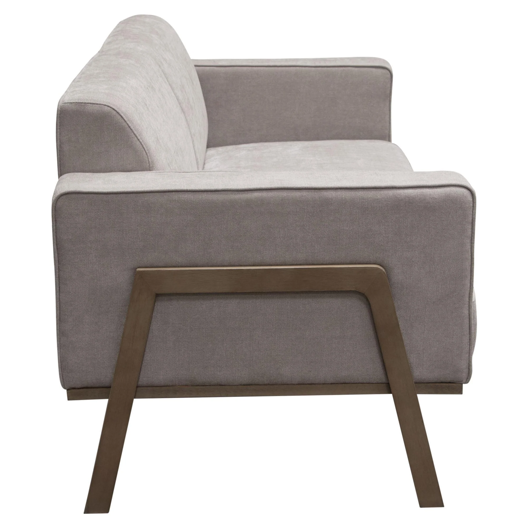 Blair Sofa in Grey Fabric with Curved Wood Leg Detail by Diamond Sofa - Image 5